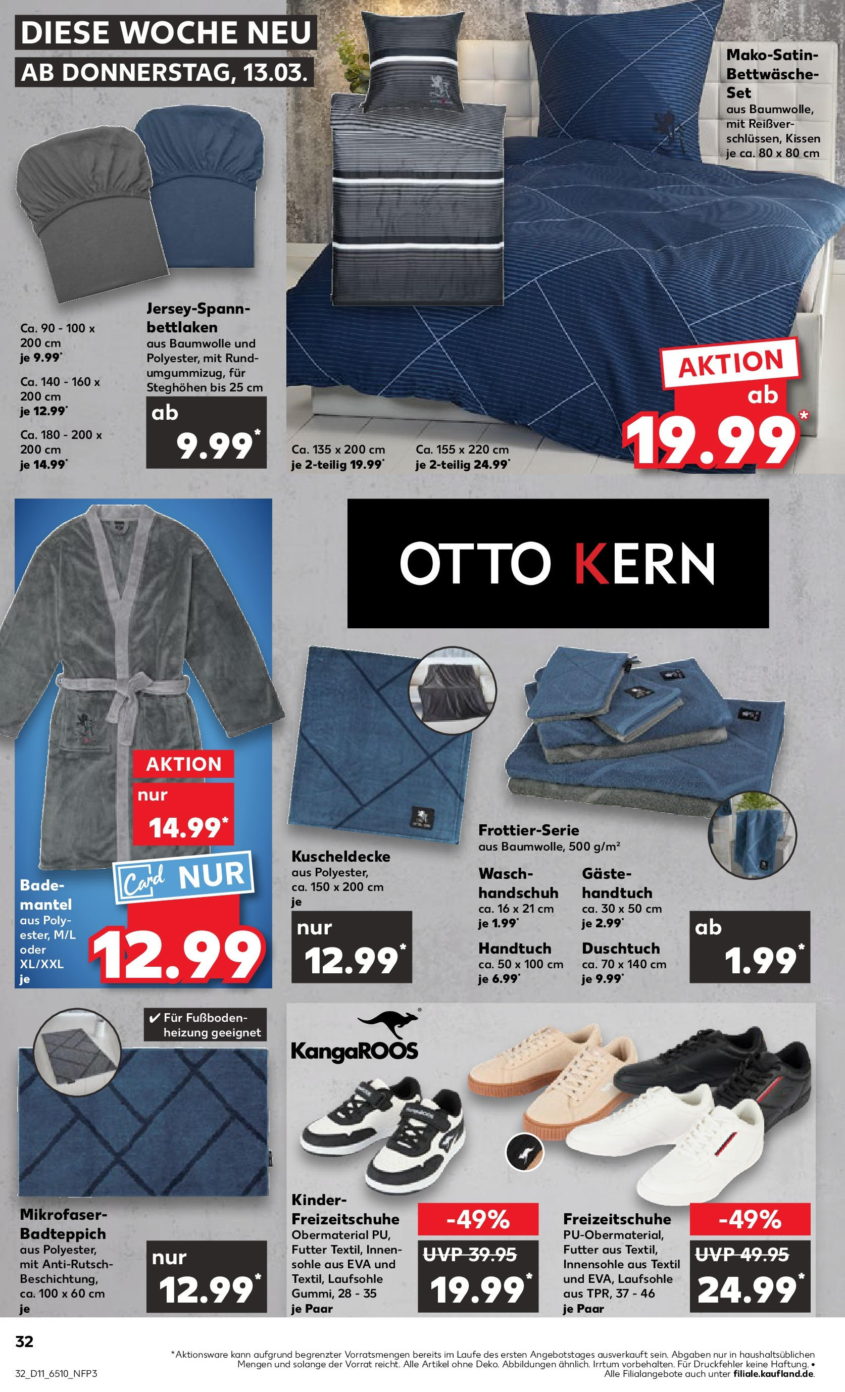 Kaufland - Oberhausen, Concordiastraße 32 (ab 13.03.2025) » Angebote Online zum Blättern | Seite: 32 | Produkte: Kissen, Bettwäsche, Mantel