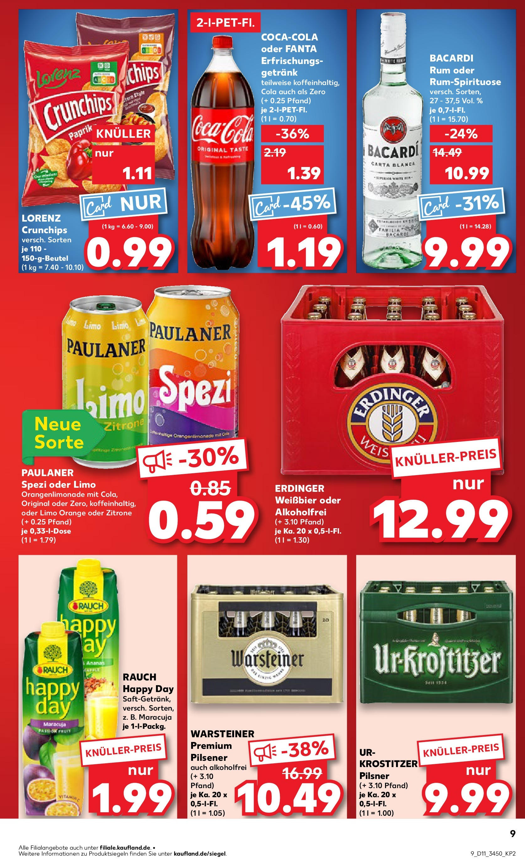 Kaufland - Kaufland: Wochenangebote (ab 12.03.2025) » Angebote Online zum Blättern | Seite: 9 | Produkte: Bacardi, Coca cola, Rum, Zitrone