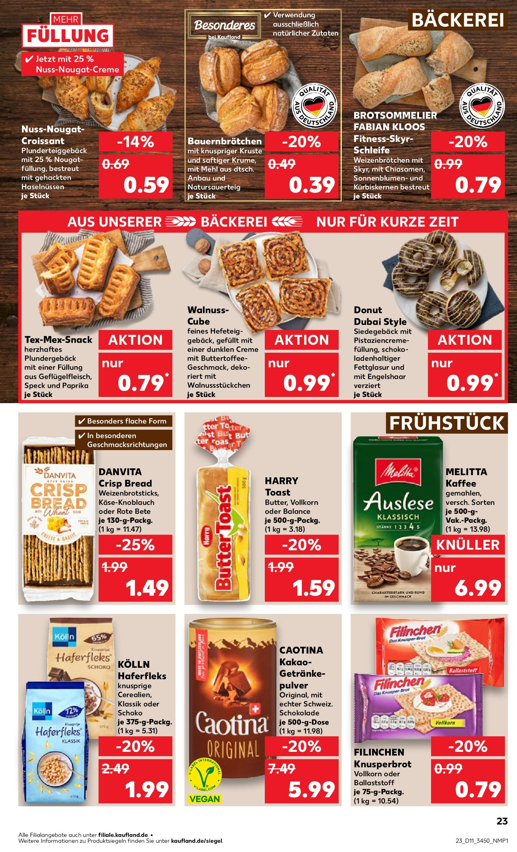 Kaufland - Kaufland: Wochenangebote (ab 12.03.2025) » Angebote Online zum Blättern | Seite: 23 | Produkte: Butter, Toast, Schokolade, Paprika