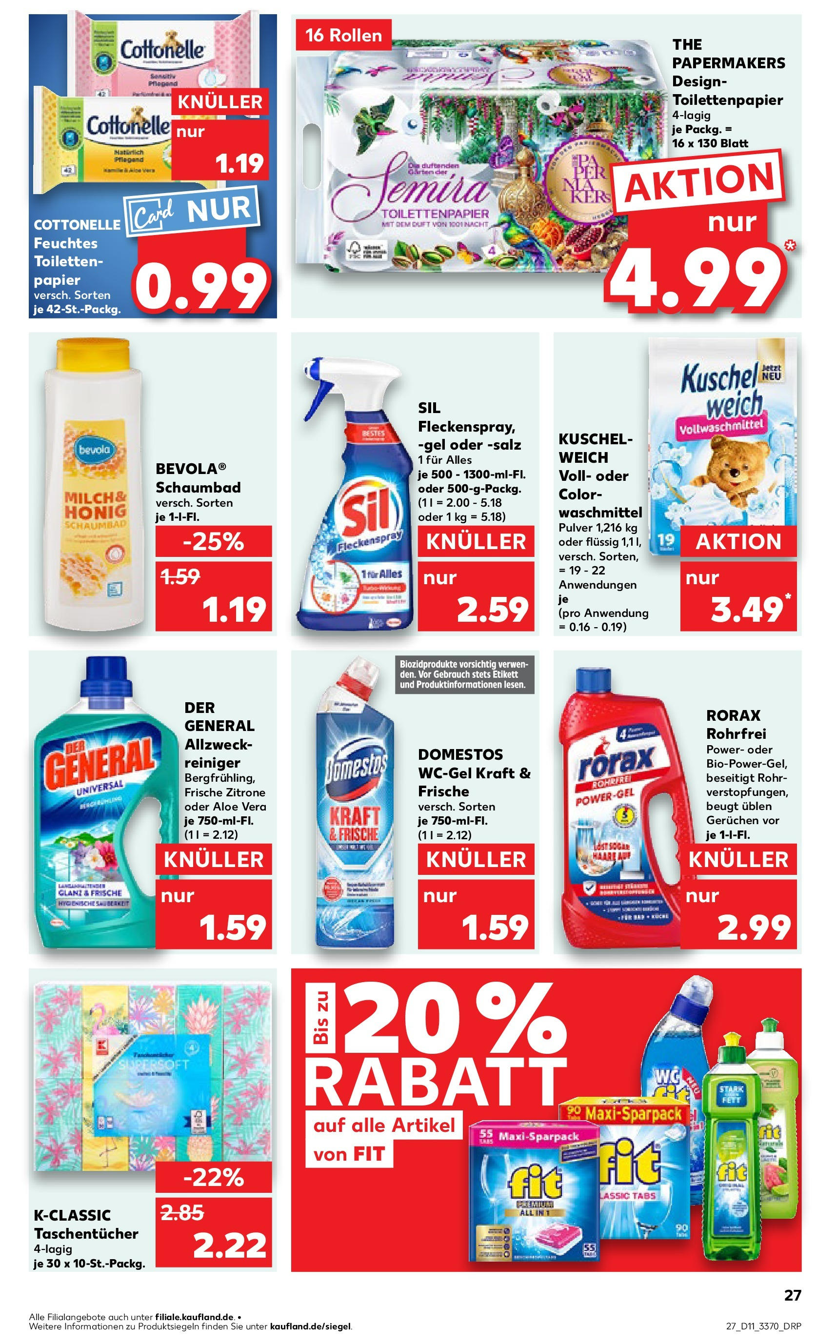 Kaufland - Quedlinburg, Badeborner Weg 2 (ab 13.03.2025) » Angebote Online zum Blättern | Seite: 27 | Produkte: Waschmittel, Salz, Zitrone, Toilettenpapier