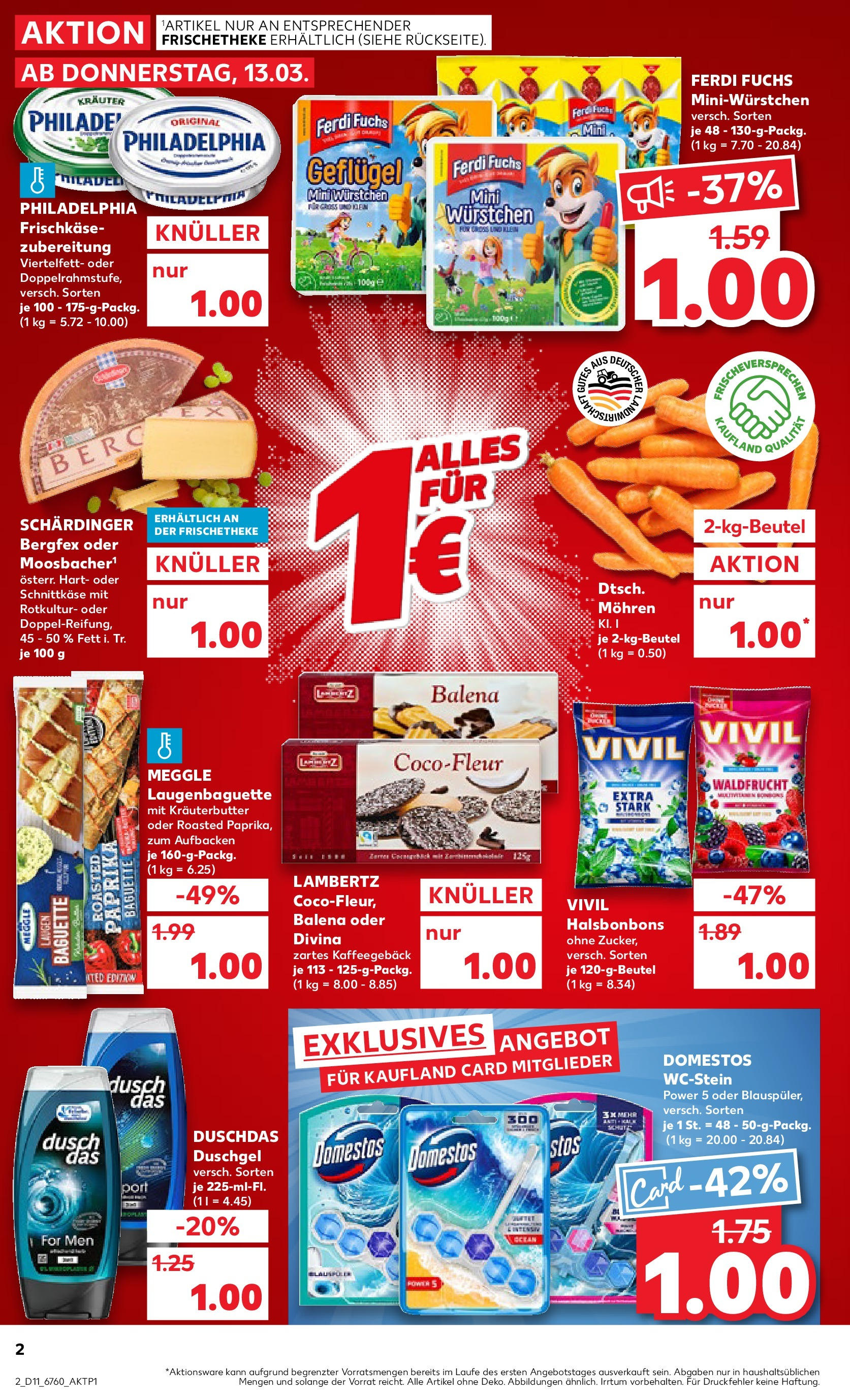 Kaufland - Kaufland: Wochenangebote (ab 12.03.2025) » Angebote Online zum Blättern | Seite: 2 | Produkte: Theke, Baguette, Kräuterbutter, Duschgel