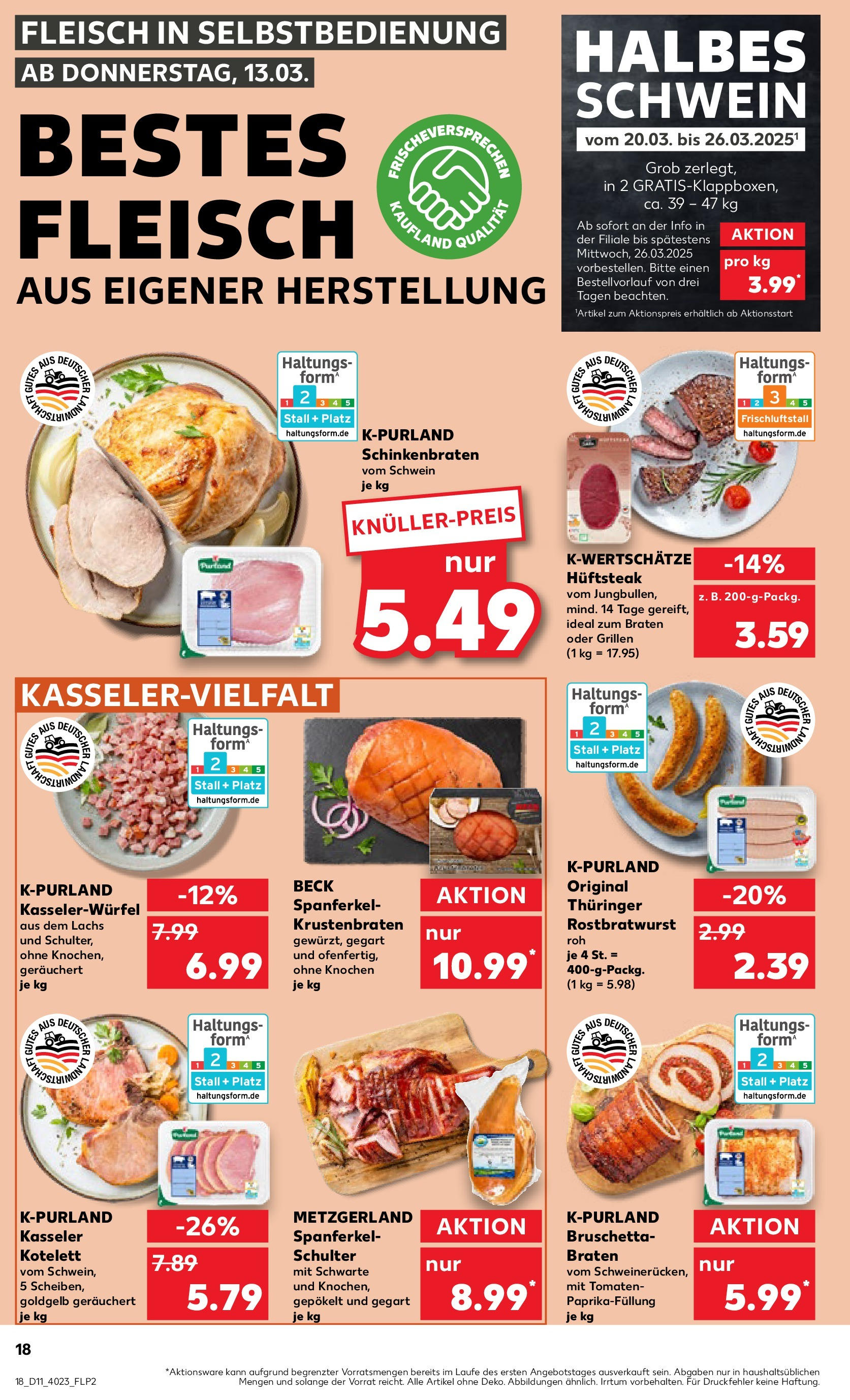 Kaufland - Kaufland: Wochenangebote (ab 12.03.2025) » Angebote Online zum Blättern | Seite: 18 | Produkte: Tomaten, Krustenbraten, Lachs, Fleisch