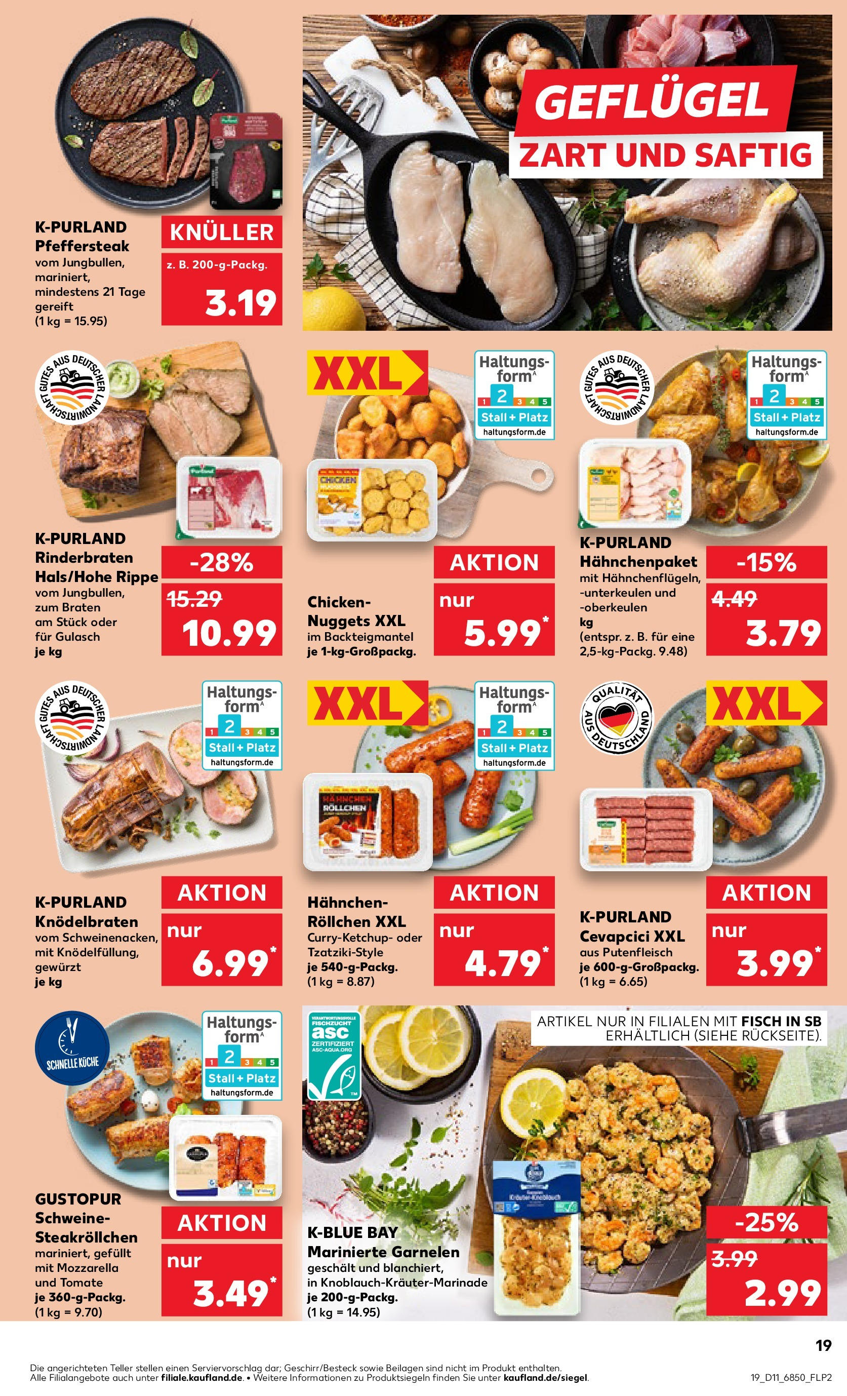 Kaufland - Giengen an der Brenz, Marktstraße 86 (ab 13.03.2025) » Angebote Online zum Blättern | Seite: 19 | Produkte: Mozzarella, Garnelen, Fisch, Gulasch