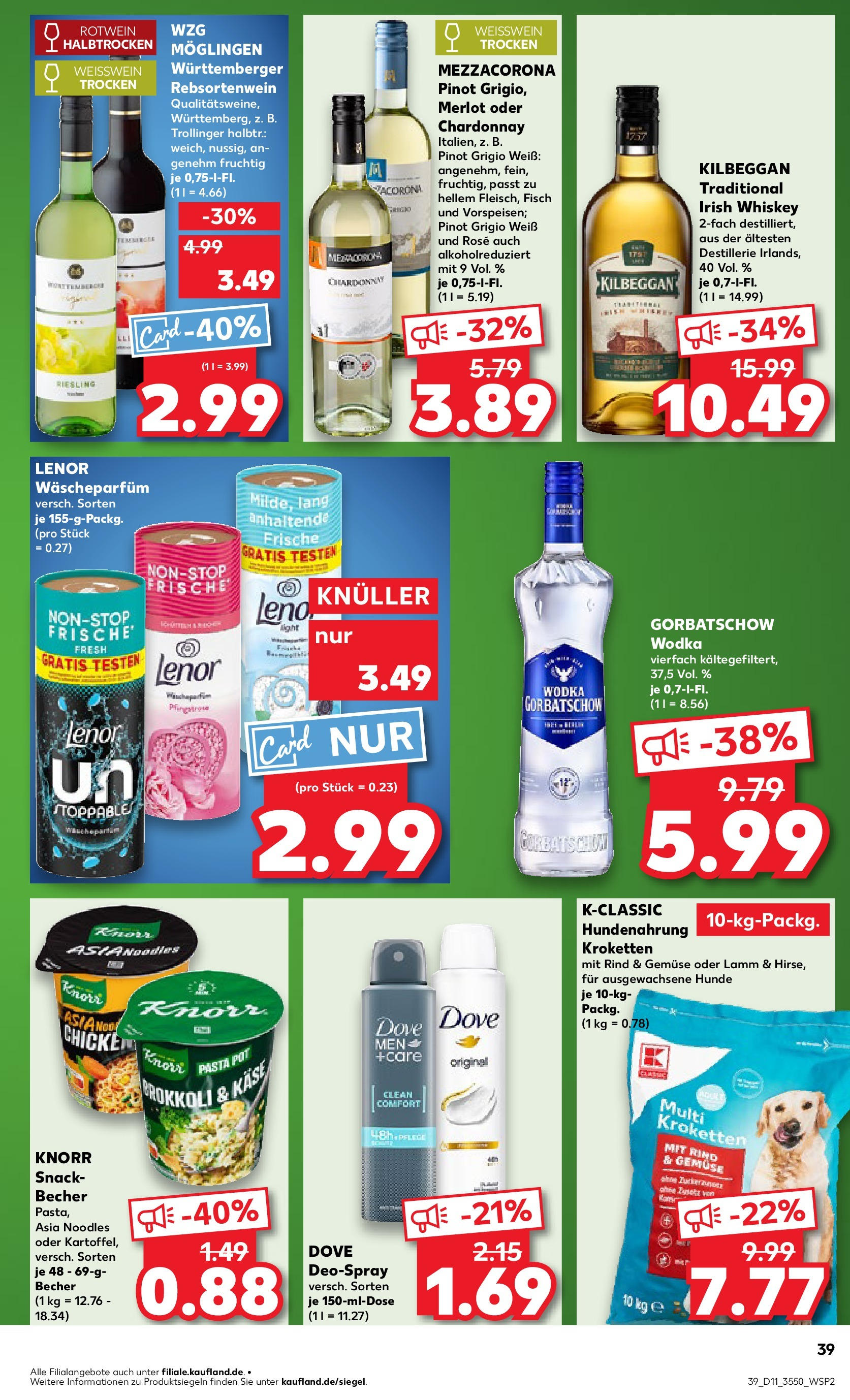 Kaufland - Kaufland: Wochenangebote (ab 12.03.2025) » Angebote Online zum Blättern | Seite: 39 | Produkte: Käse, Rotwein, Knorr, Whiskey