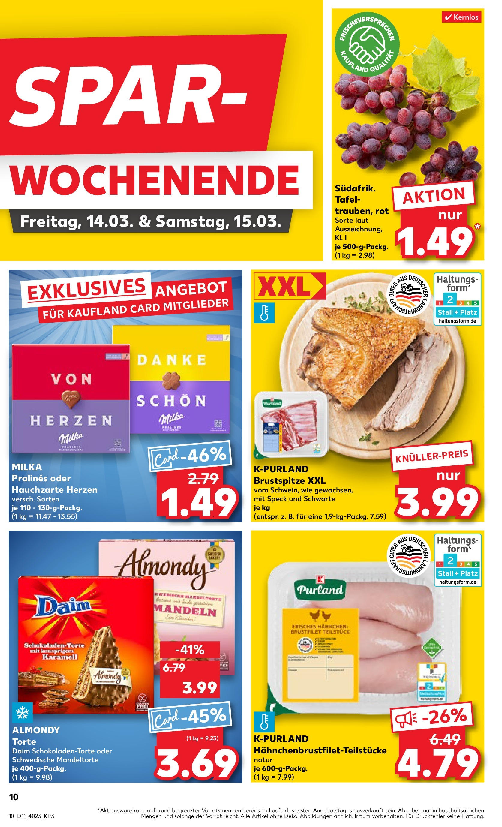 Kaufland - Kaufland: Wochenangebote (ab 12.03.2025) » Angebote Online zum Blättern | Seite: 10 | Produkte: Mandeln, Milka