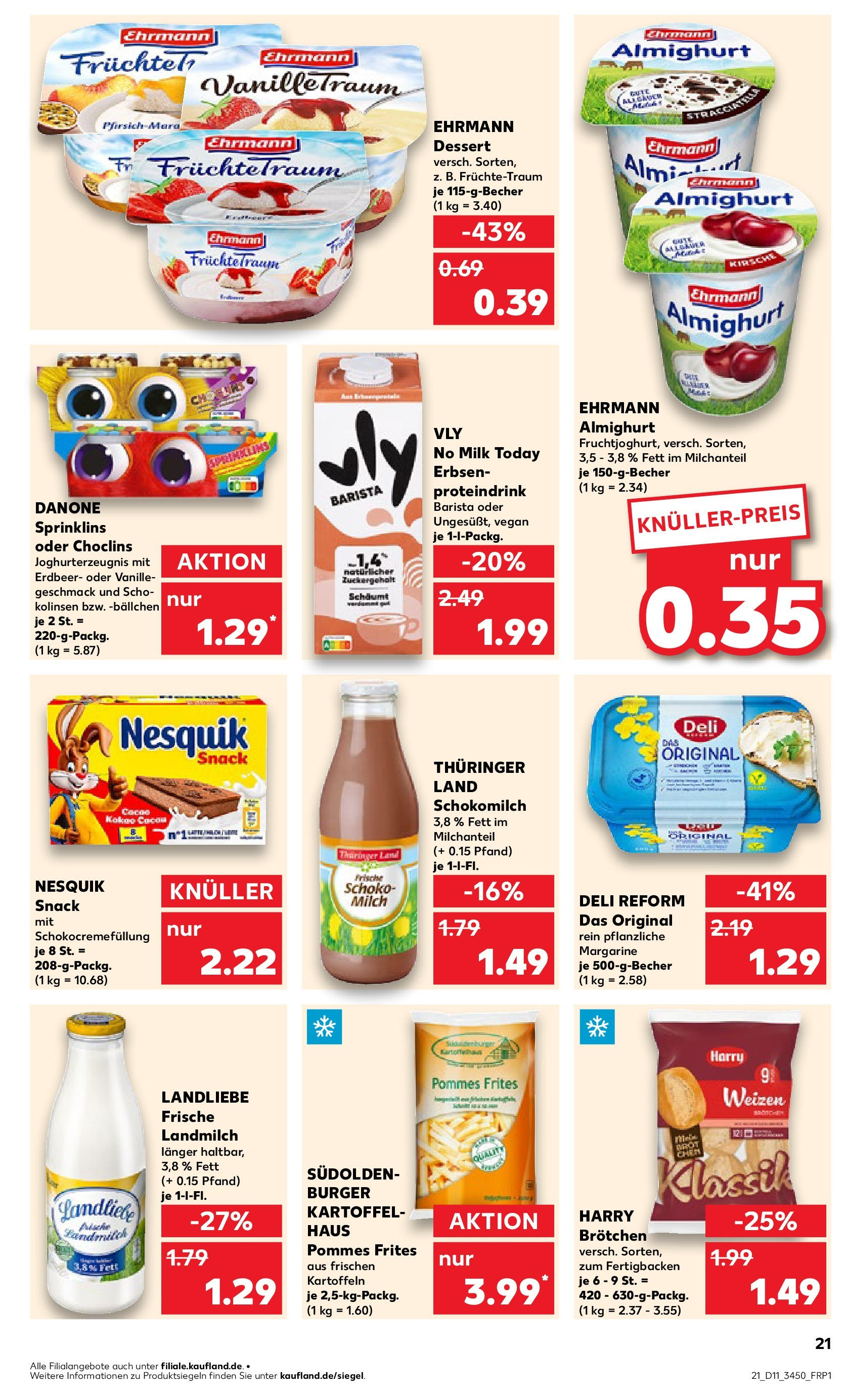 Kaufland - Kaufland: Wochenangebote (ab 12.03.2025) » Angebote Online zum Blättern | Seite: 21 | Produkte: Nesquik, Pommes, Kartoffeln, Pfirsich