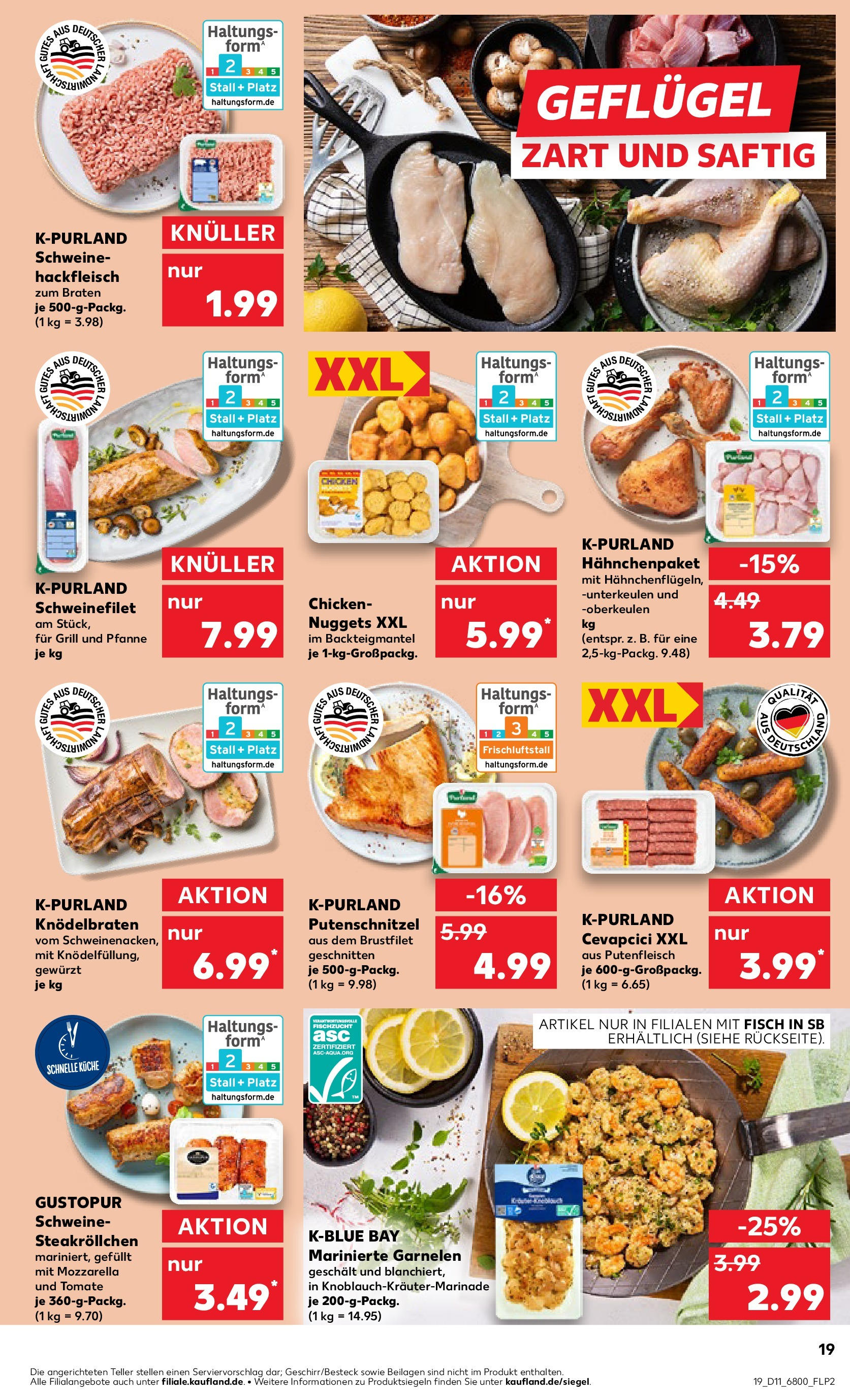 Kaufland - Quedlinburg, Badeborner Weg 2 (ab 13.03.2025) » Angebote Online zum Blättern | Seite: 19 | Produkte: Grill, Küche, Fisch, Putenschnitzel