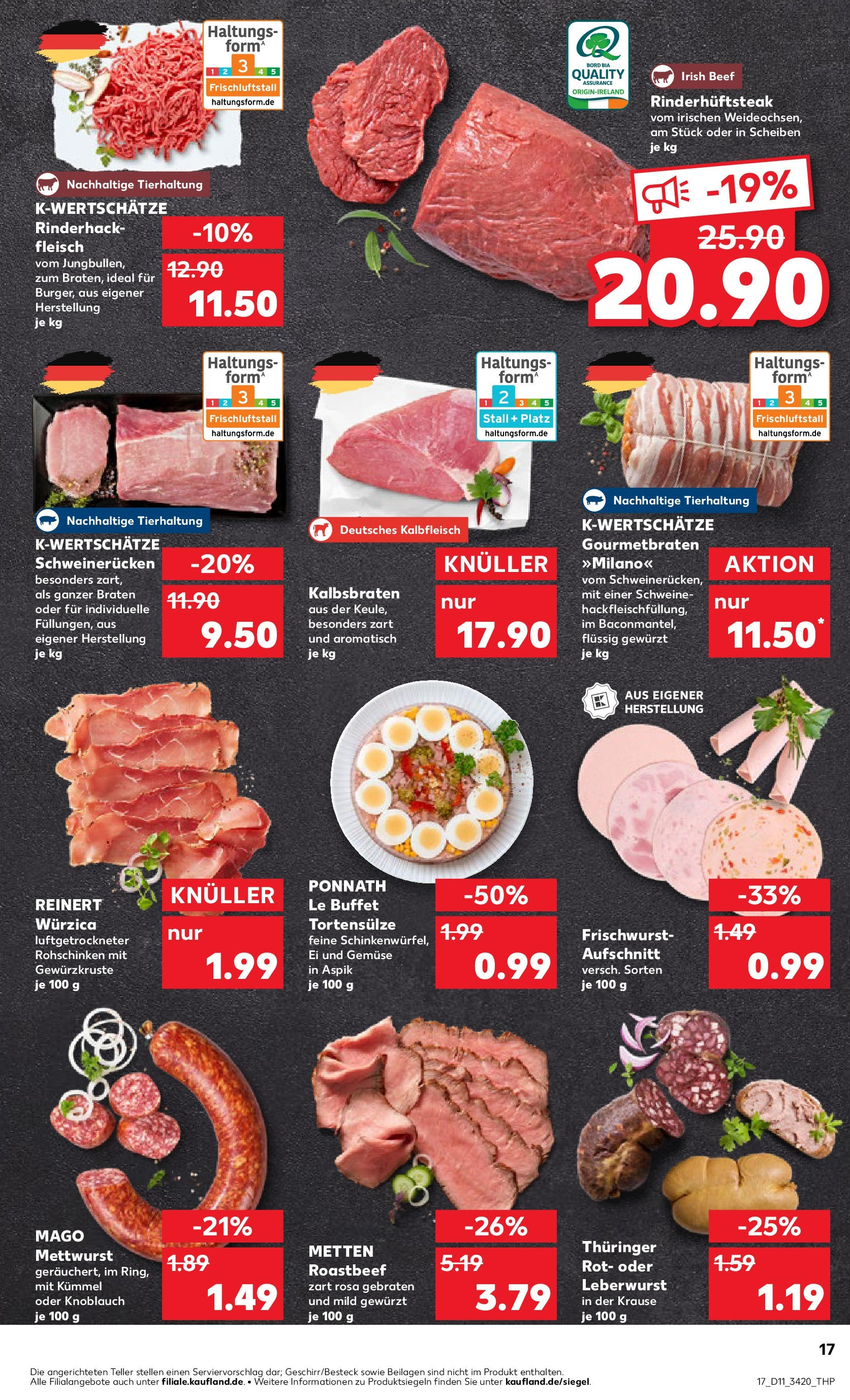 Kaufland - Quedlinburg, Badeborner Weg 2 (ab 13.03.2025) » Angebote Online zum Blättern | Seite: 17 | Produkte: Roastbeef, Gemüse, Knoblauch, Schweinerucken