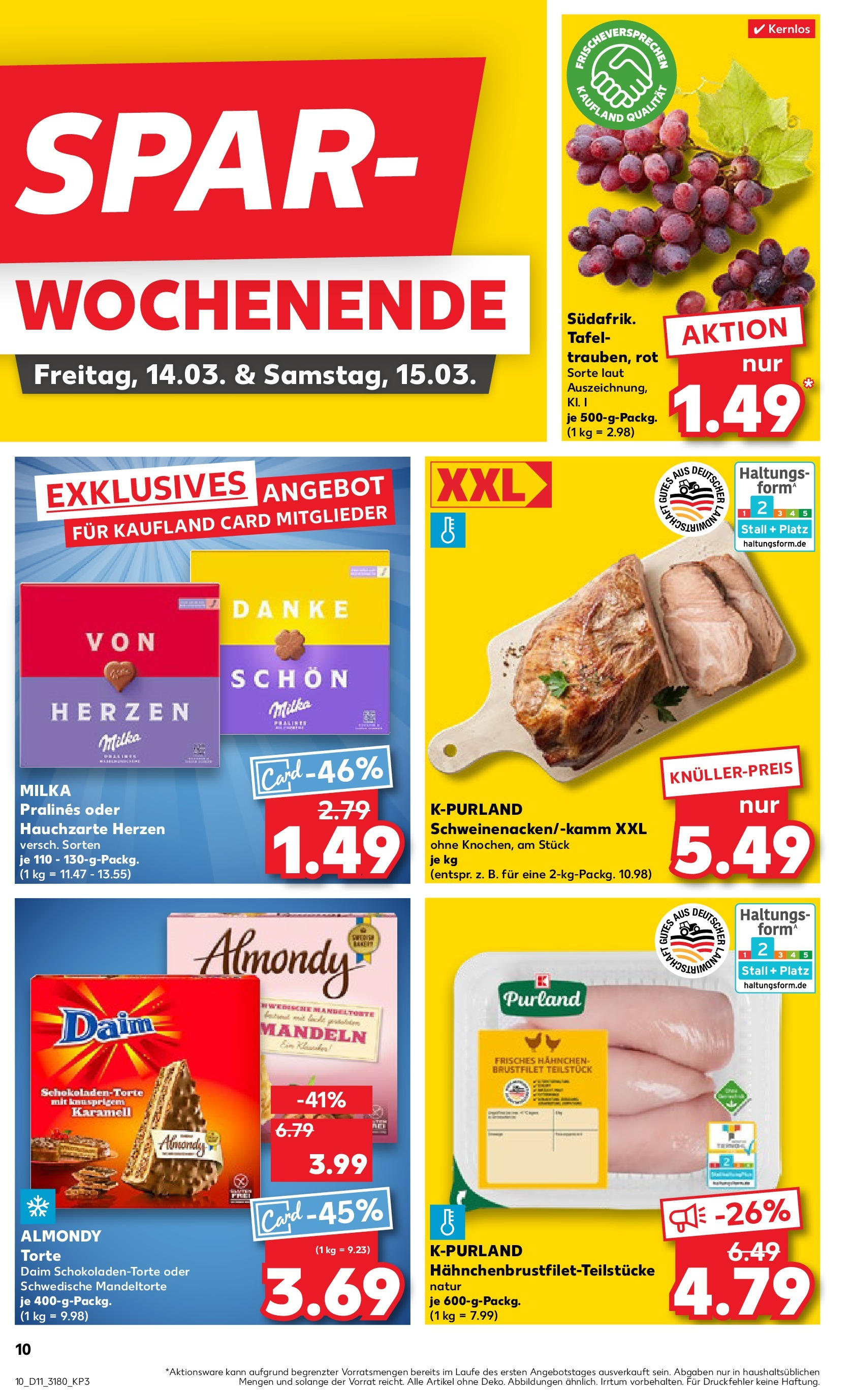 Kaufland - Ahrensfelde, Landsberger Chaussee 17 (ab 13.03.2025) » Angebote Online zum Blättern | Seite: 10 | Produkte: Mandeln, Milka