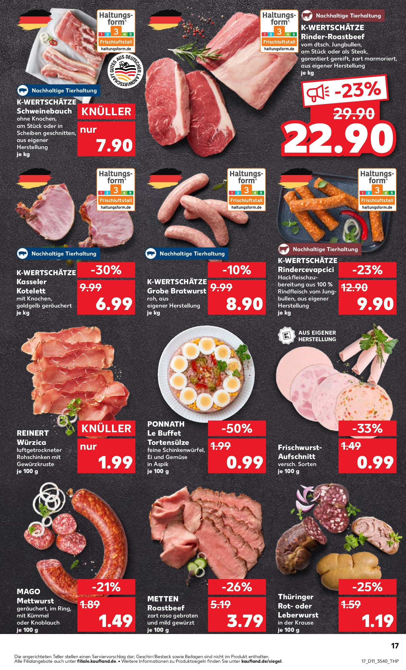 Kaufland - Kaufland: Wochenangebote (ab 12.03.2025) » Angebote Online zum Blättern | Seite: 17 | Produkte: Schweinebauch, Roastbeef, Knoblauch, Rindfleisch