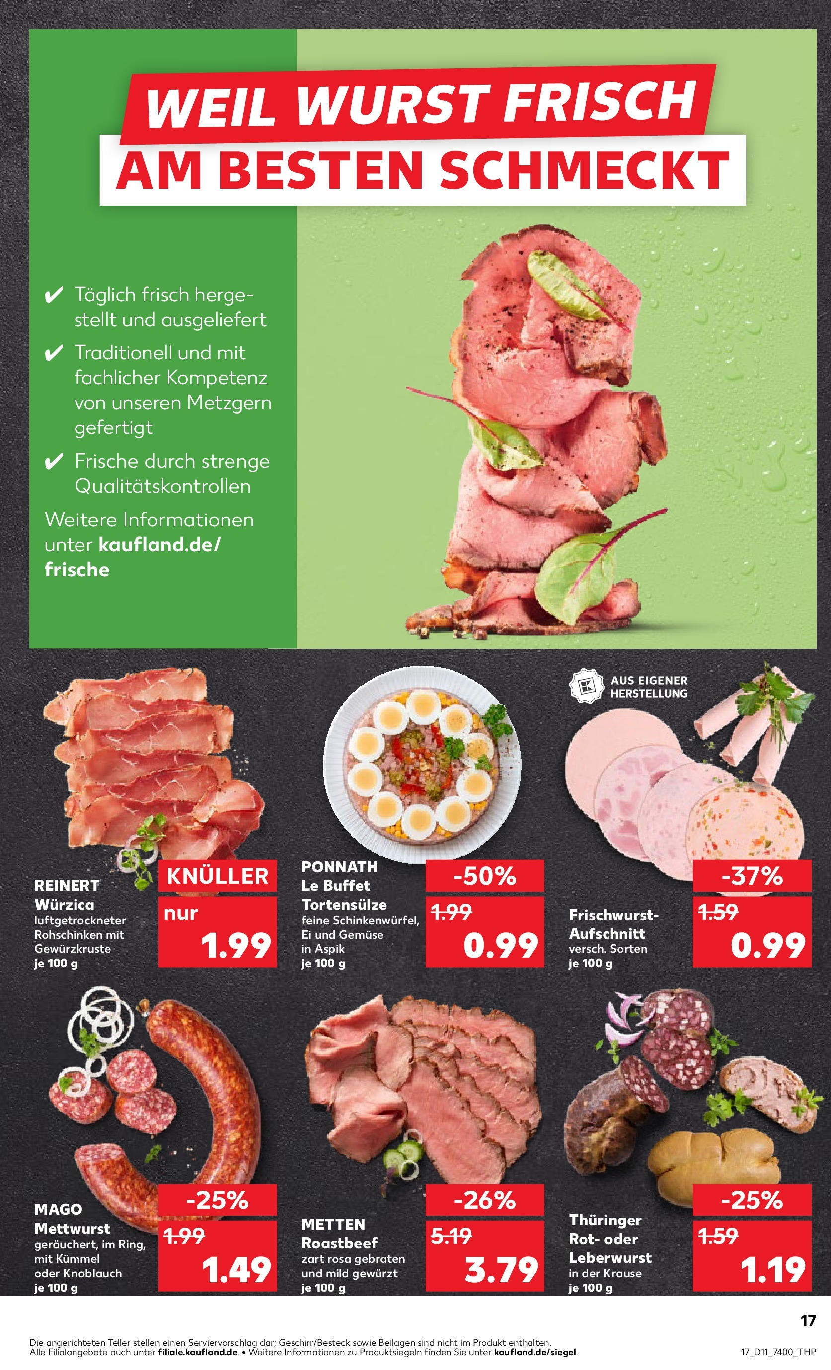 Kaufland - Kaufland: Wochenangebote (ab 12.03.2025) » Angebote Online zum Blättern | Seite: 17 | Produkte: Roastbeef, Gemüse, Wurst, Knoblauch