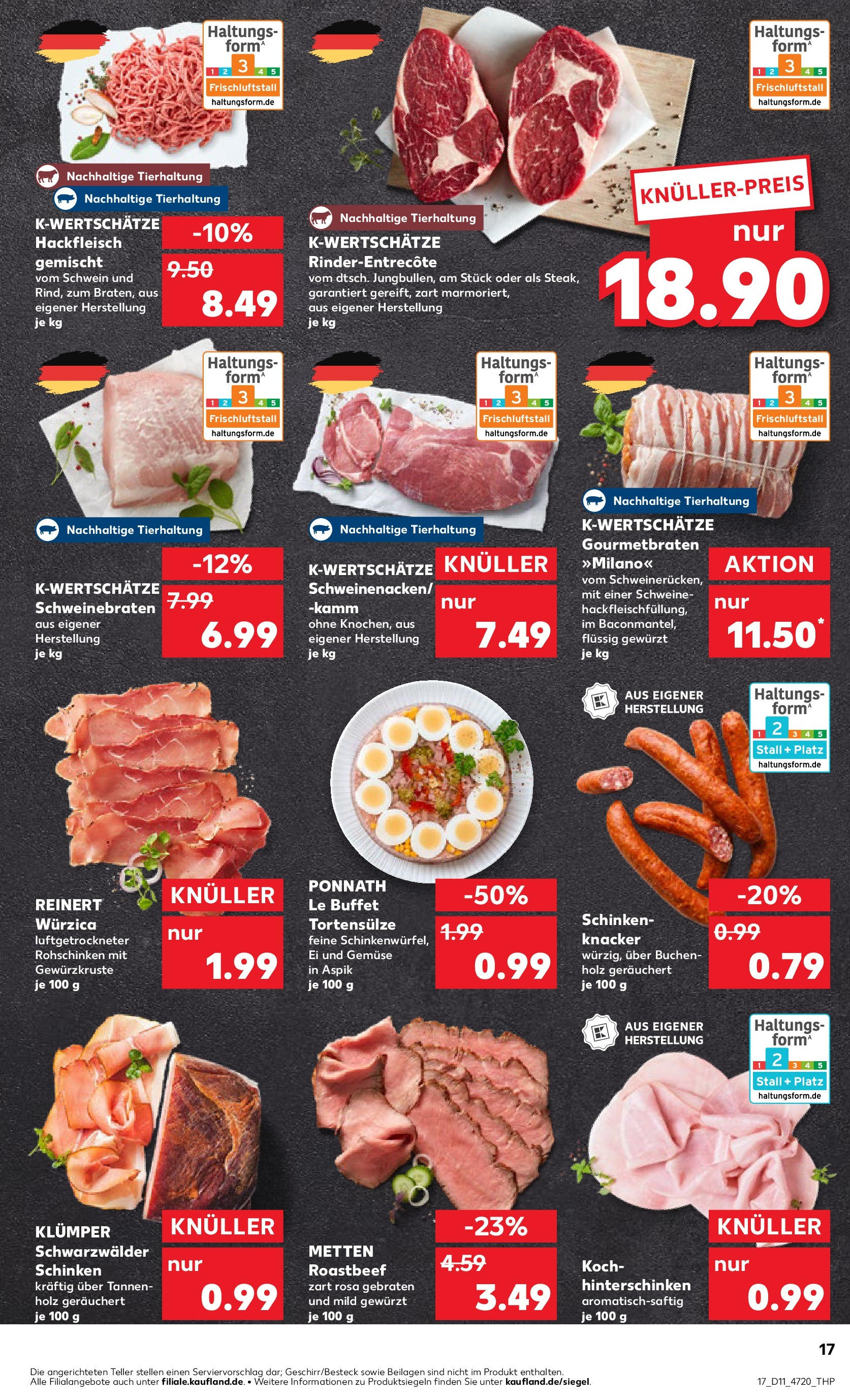 Kaufland - Kaufland: Wochenangebote (ab 12.03.2025) » Angebote Online zum Blättern | Seite: 17 | Produkte: Roastbeef, Gemüse, Schinken, Hackfleisch