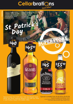 Preview of Cellarbrations - St Patrick’s Day. QLD 10/03 - valid from 09.03.2025