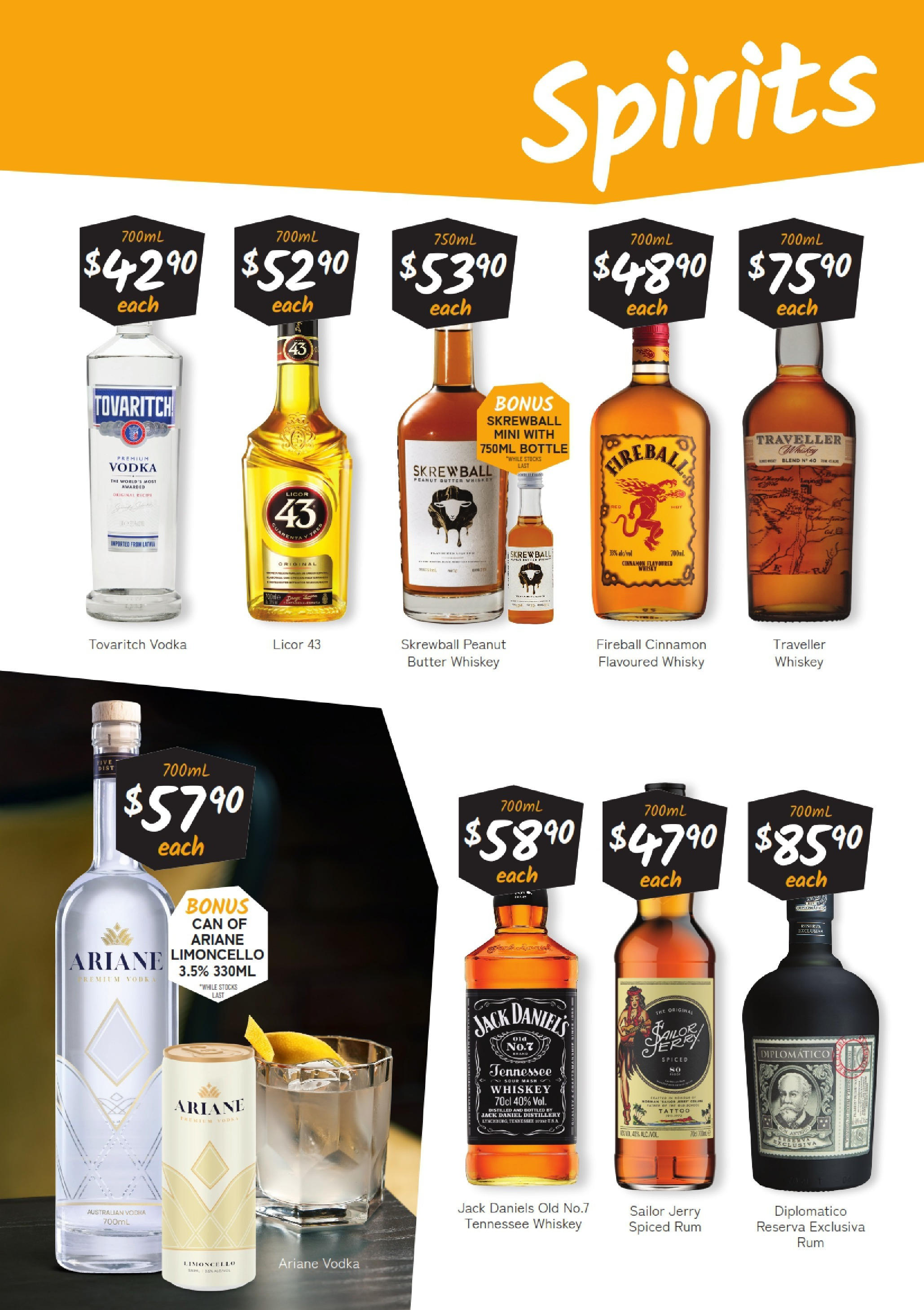 Cellarbrations Catalogue Roma - 10/03/2025 > weekly / monthly specials | Page: 5 | Products: Butter, Vodka, Whiskey, Rum