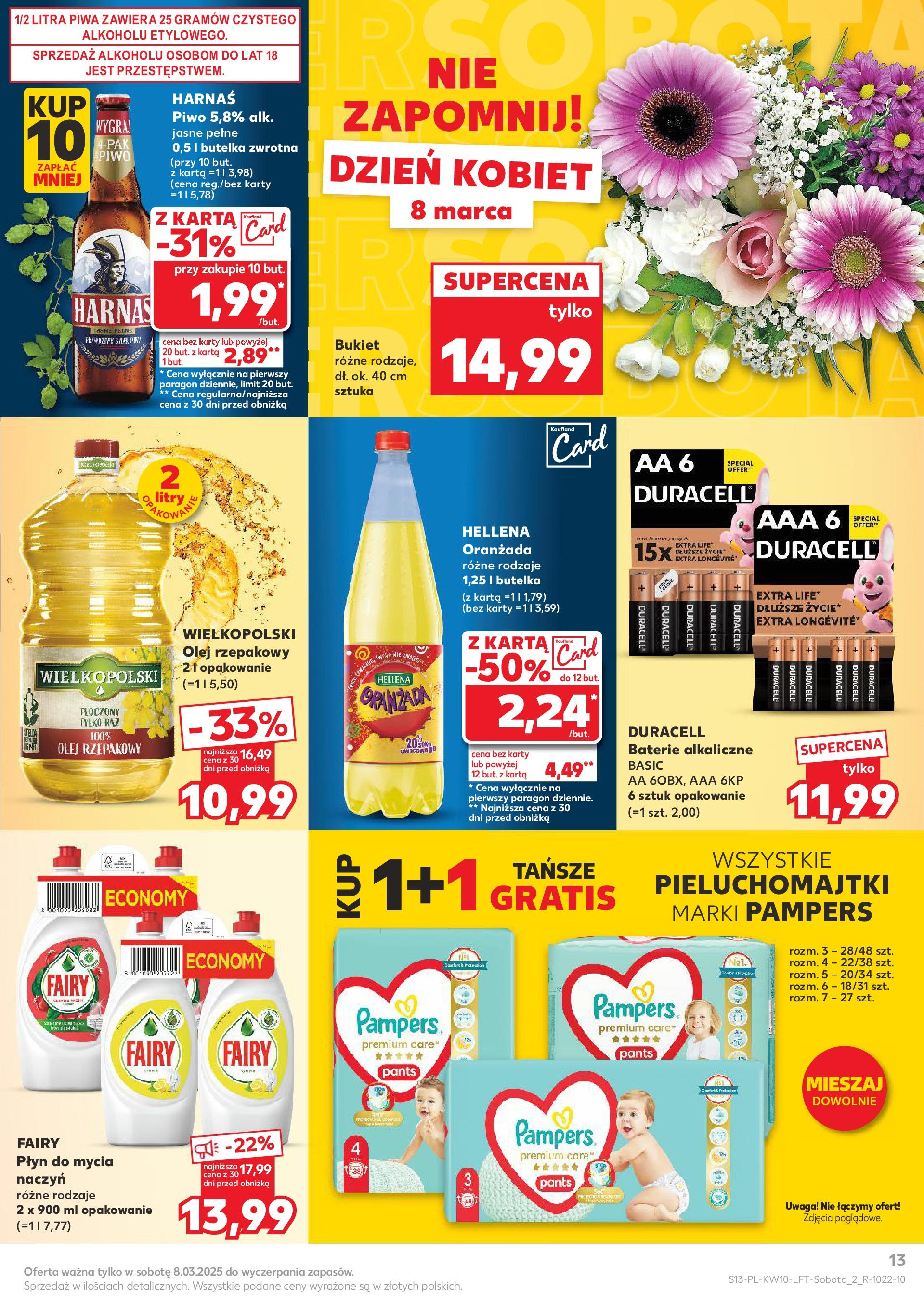 Kaufland gazetka od 06.03.2025 - od jutra PDF | Strona: 13 | Produkty: Storczyk, Tulipany, Kwiaty