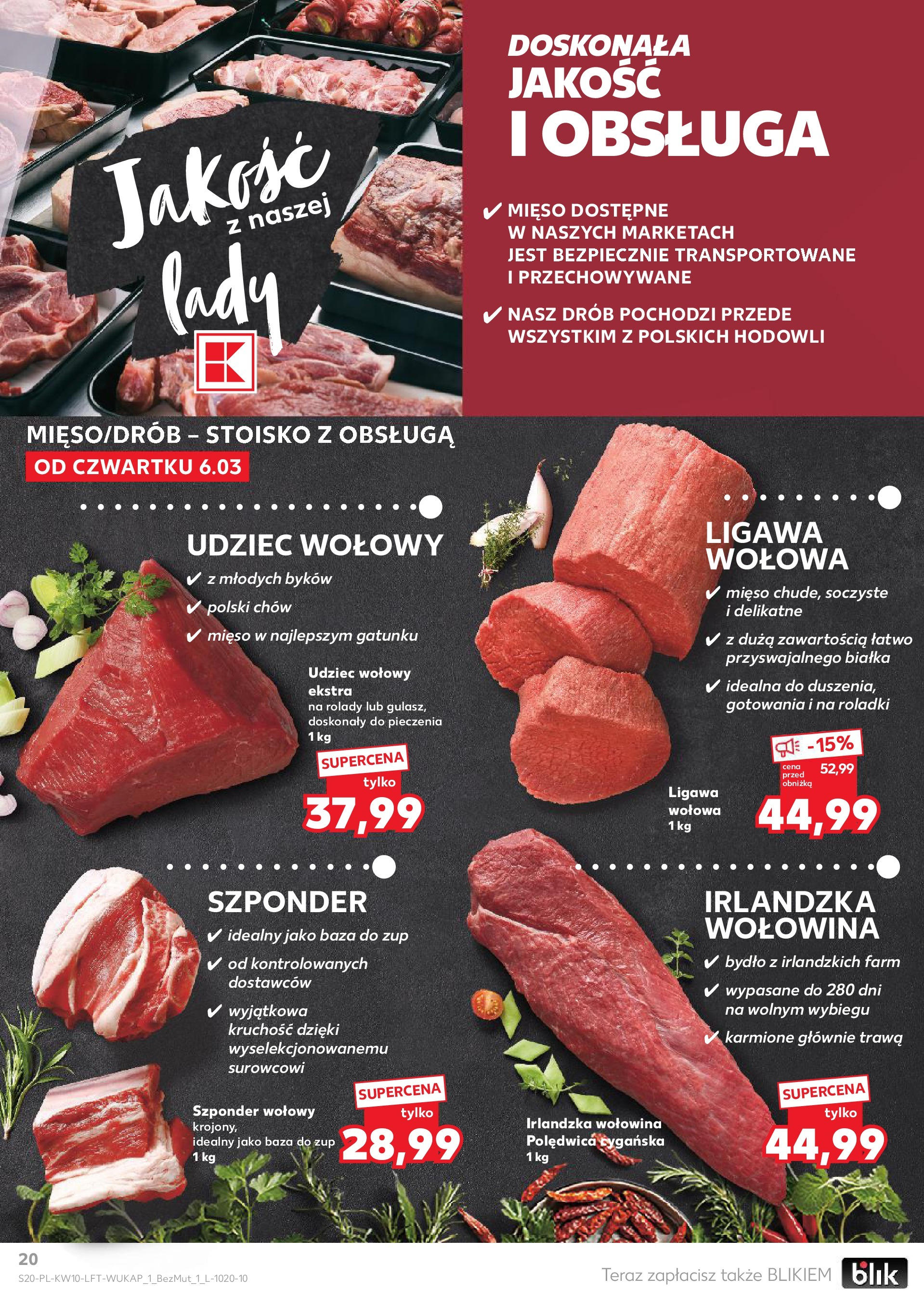 Kaufland gazetka od 06.03.2025 - od jutra PDF | Strona: 20 | Produkty: Frankfurterki, Bell, Boczek, Wędliny