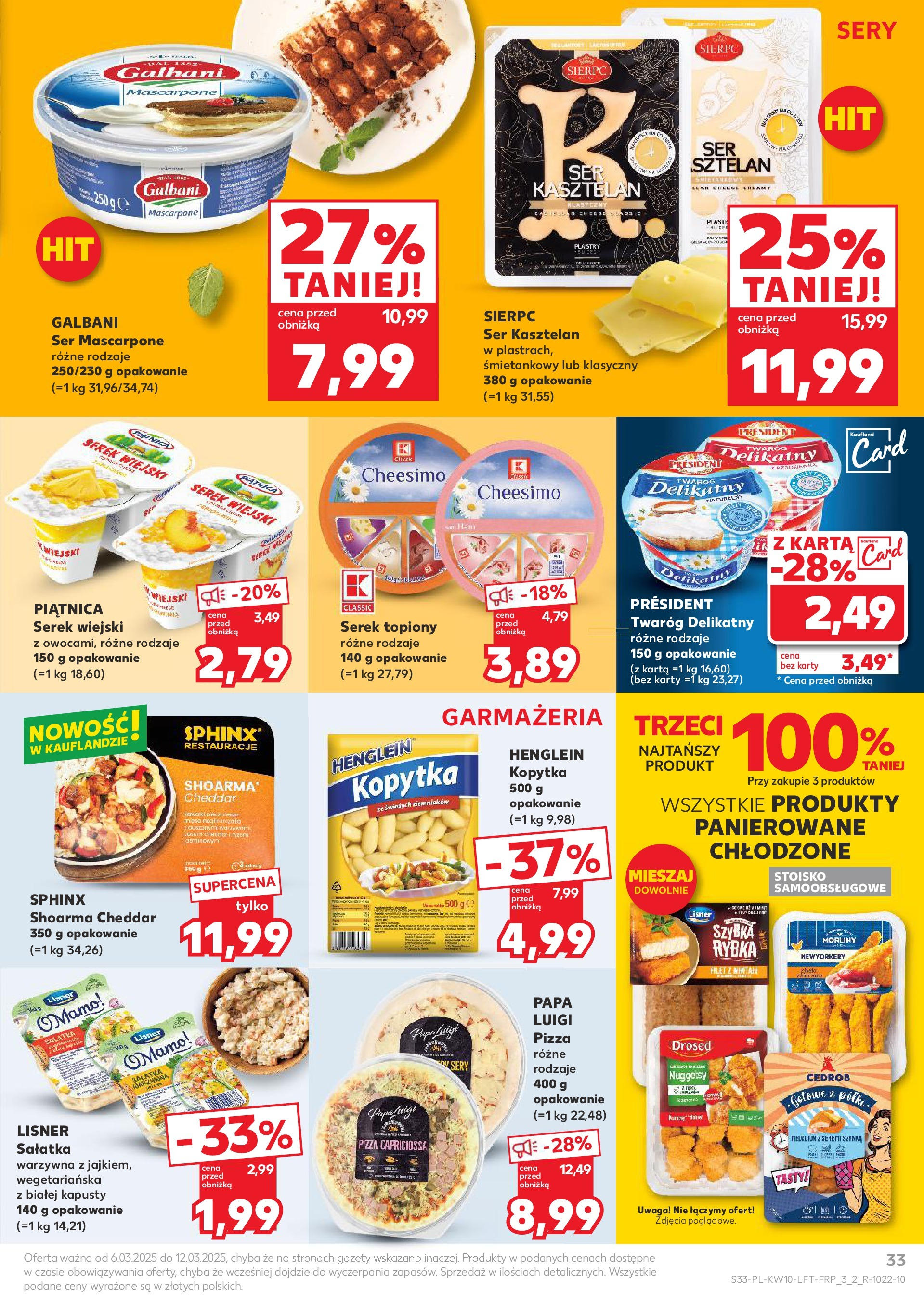 Kaufland gazetka od 06.03.2025 - od jutra PDF | Strona: 33 | Produkty: Karta, Łosoś wędzony, Łosoś, Ryby