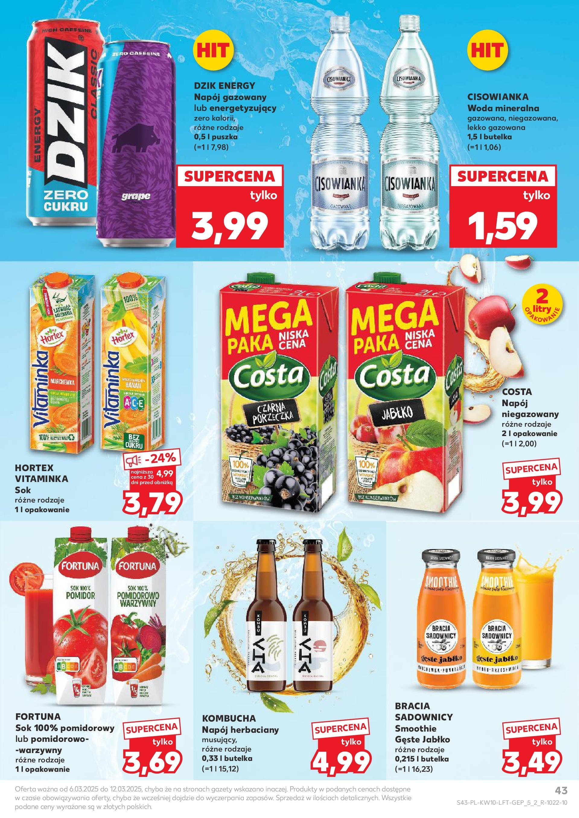 Kaufland gazetka od 06.03.2025 - od jutra PDF | Strona: 43 | Produkty: Leżak, Harnaś, Piwo