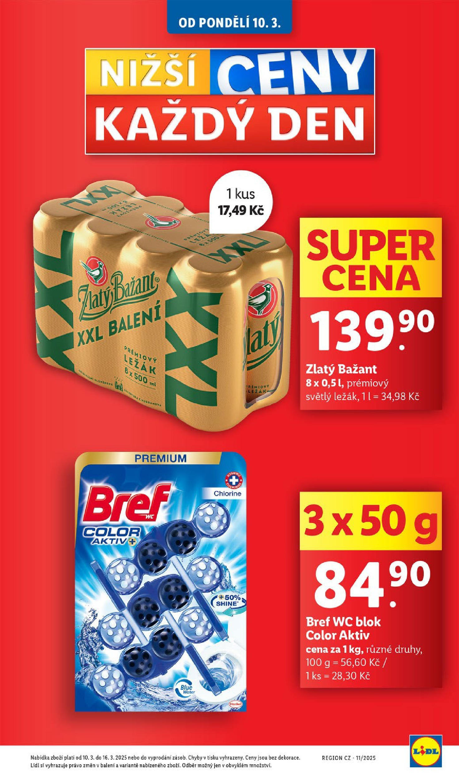 Lidl leták od 11.03.2025 - Nový akční leták | Strana: 7 | Produkty: Wc blok, Zlatý Bažant, Blok, Wc