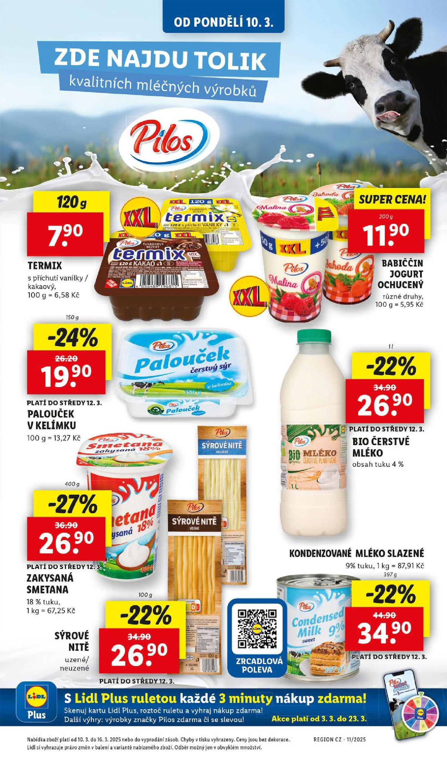 Lidl leták od 11.03.2025 - Nový akční leták | Strana: 16 | Produkty: Mléko, Sýr, Smetana, Čerstvý sýr