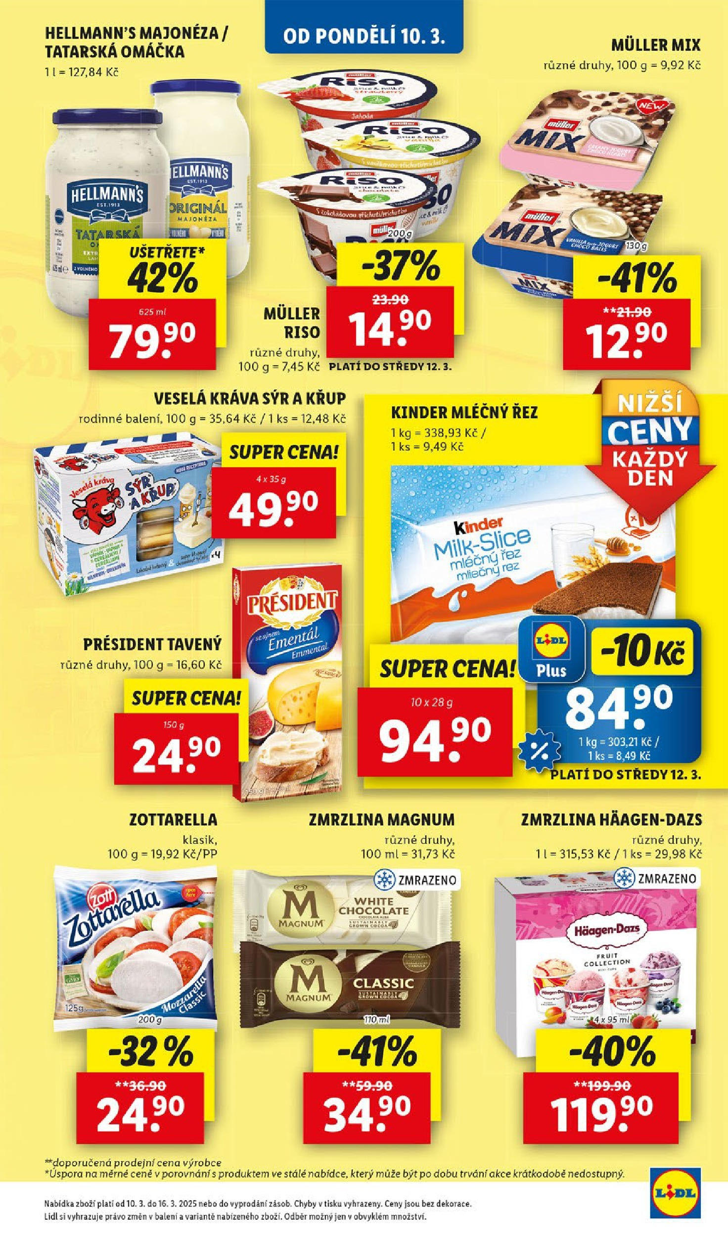 Lidl leták od 11.03.2025 - Nový akční leták | Strana: 19 | Produkty: Sýr, Zmrzlina, Magnum, Mozzarella