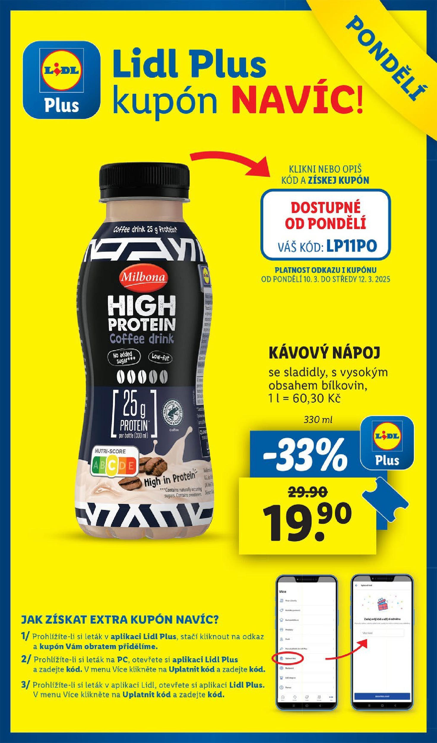 Lidl leták od 11.03.2025 - Nový akční leták | Strana: 44 | Produkty: Milbona, Protein