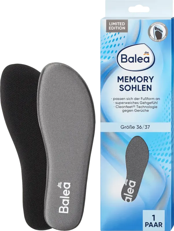 Balea Einlegesohlen Memory Foam, Gr. 36/37 (1 Paar)