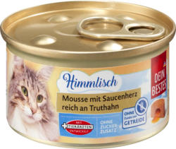 Dein Bestes Nassfutter Katze reich an Truthahn, Mousse mit Saucenherz