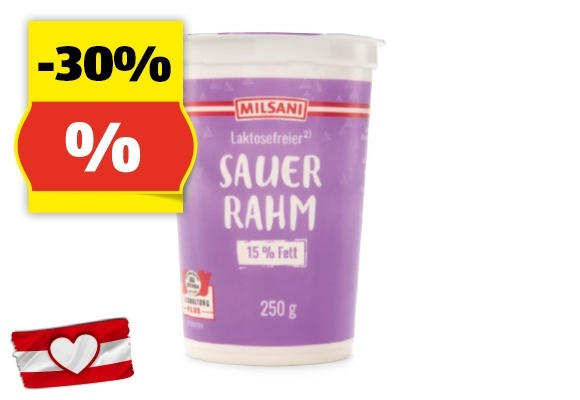 MILSANI Sauerrahm laktosefrei, 250 g