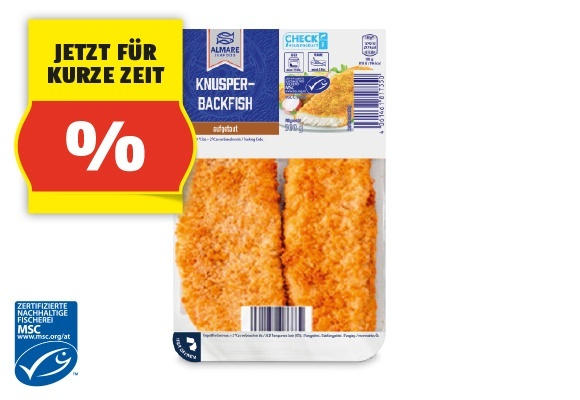 ALMARE SEAFOOD MSC Knusper Backfisch, 300 g/280 g