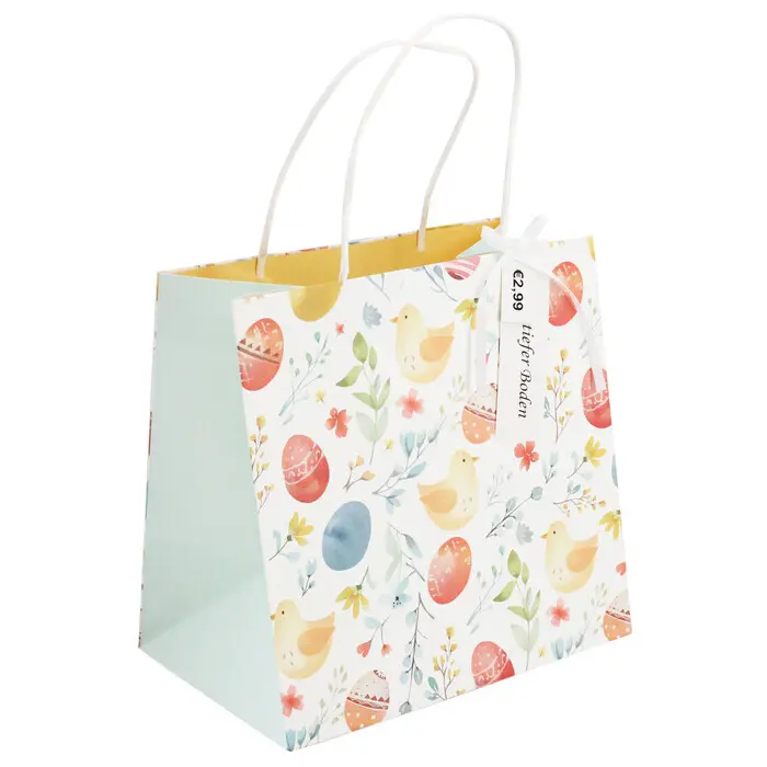 Tragetasche Ostereier und Küken bunt