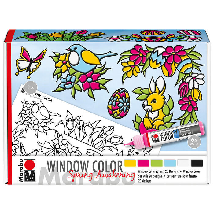 MARABU Window Color-Set Spring Awakening mit 20 Designs mehrere Farben