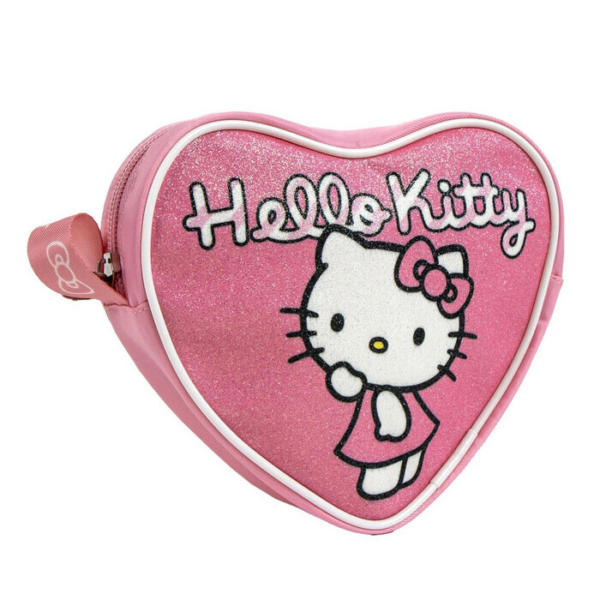 Kindertasche Hello Kitty in Herzform rosa