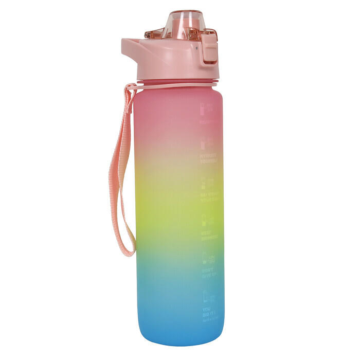 Trinkflasche mit Farbverlauf 1 Liter bunt