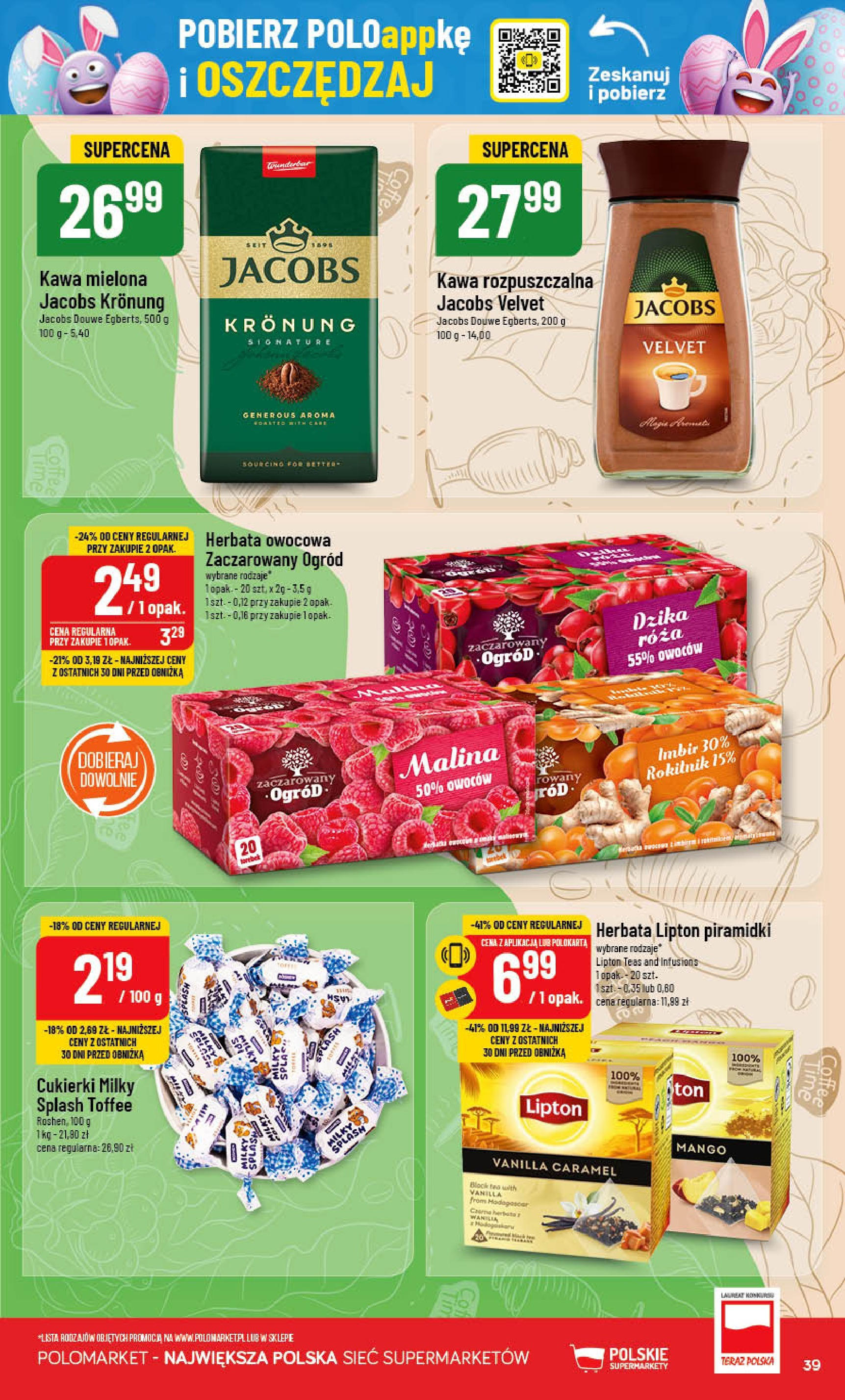 POLOmarket gazetka od jutra (12.03.2025) - Nowa PDF | Strona: 39 | Produkty: Mango, Kawa rozpuszczalna Jacobs Kronung, Herbata lipton, Cukierki