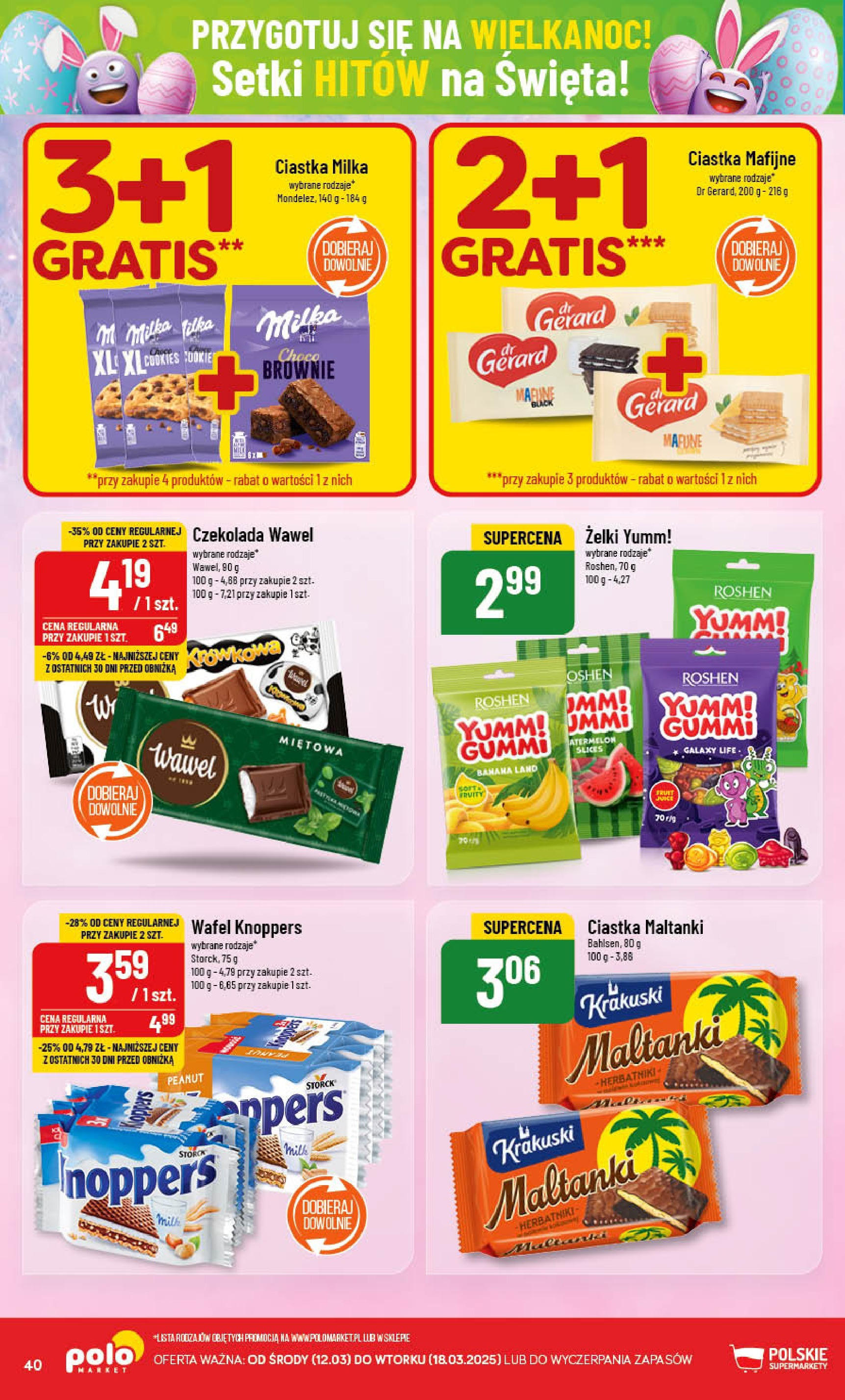 POLOmarket gazetka od jutra (12.03.2025) - Nowa PDF | Strona: 40 | Produkty: Milka, Żelki, Czekolada, Brownie