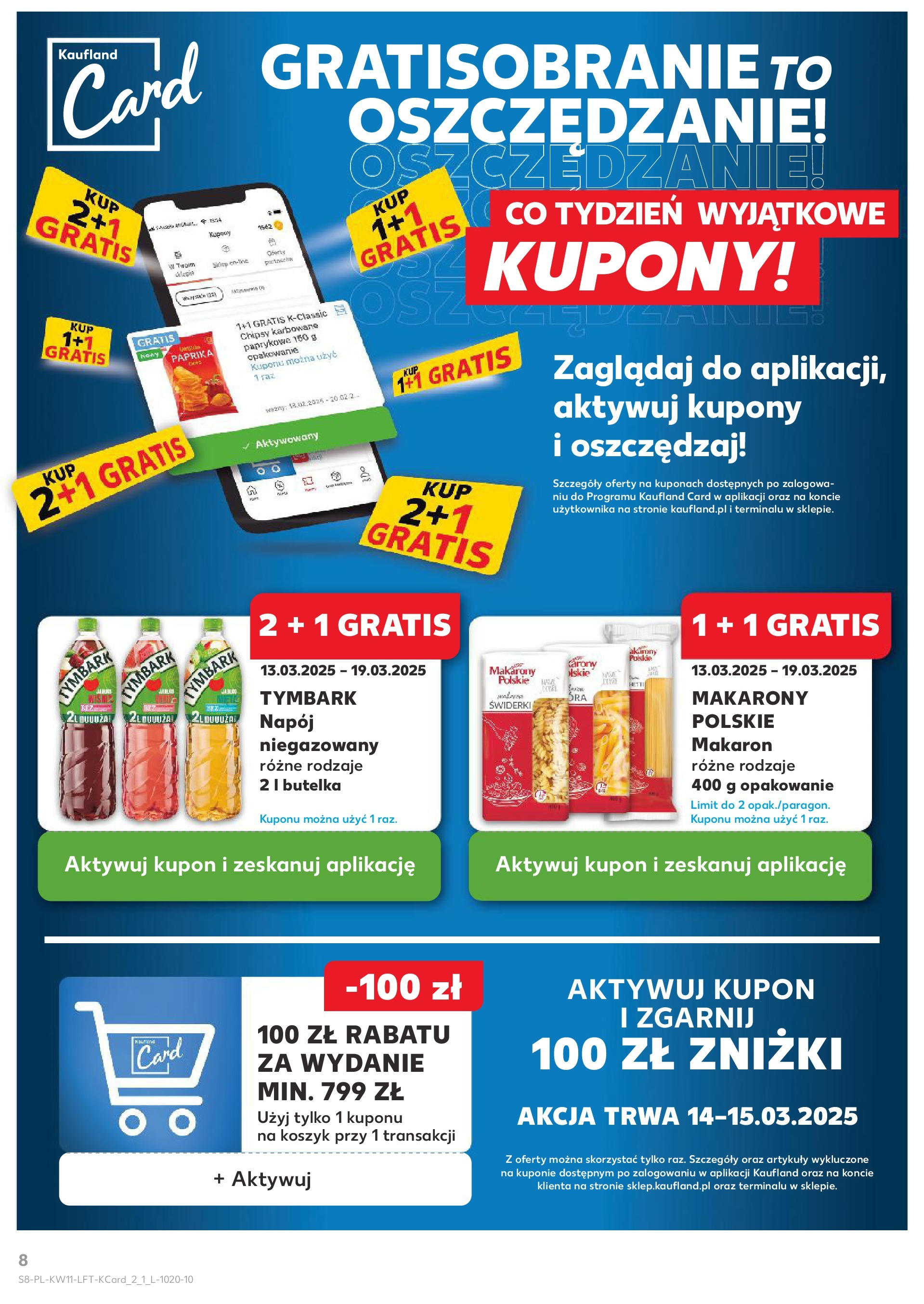 Kaufland gazetka od 13.03.2025 - od jutra PDF | Strona: 8 | Produkty: Chipsy, Makarony, Makaron