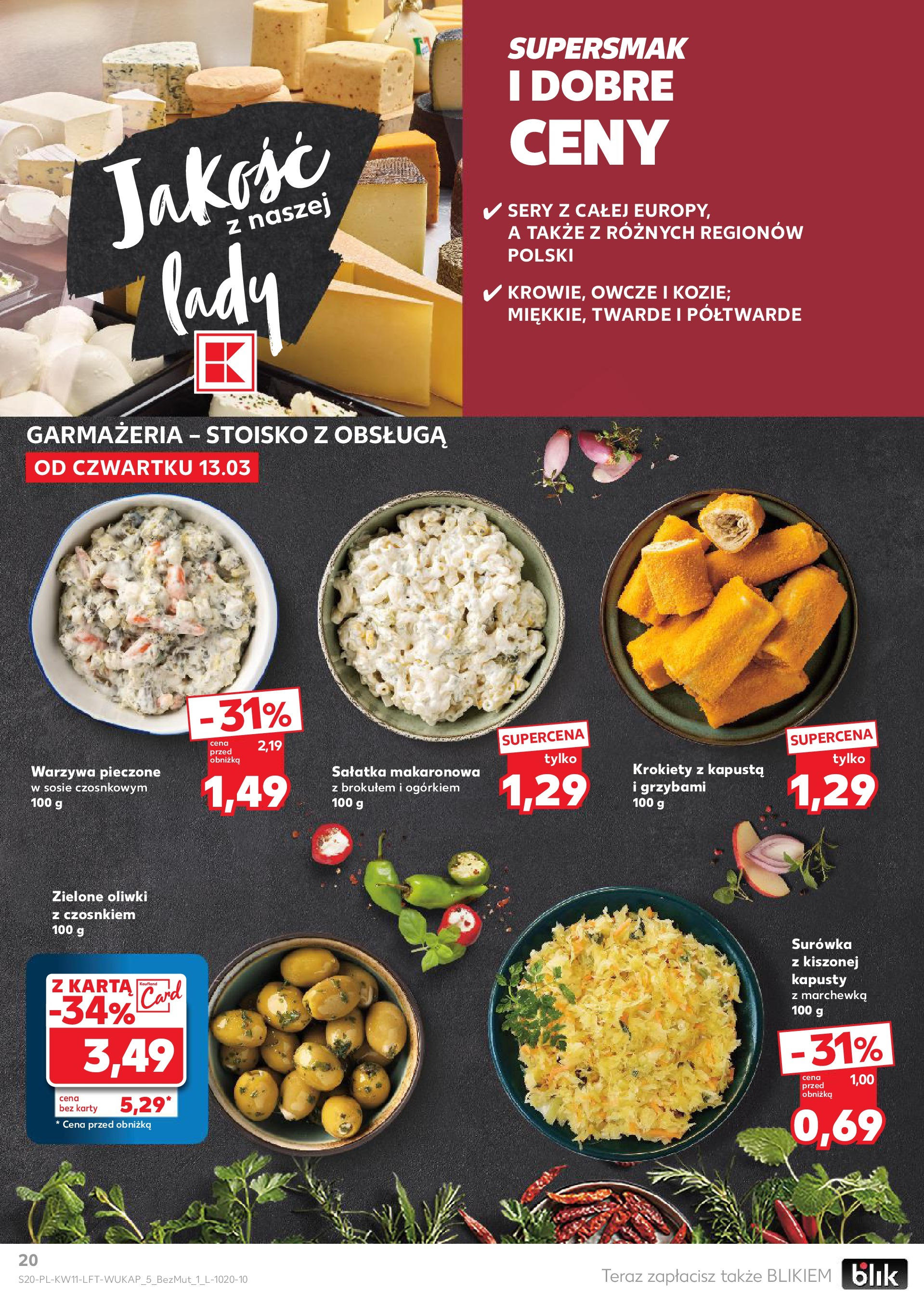 Kaufland gazetka od 13.03.2025 - od jutra PDF | Strona: 20 | Produkty: Kapusta, Sery, Marchewka, Sałatka