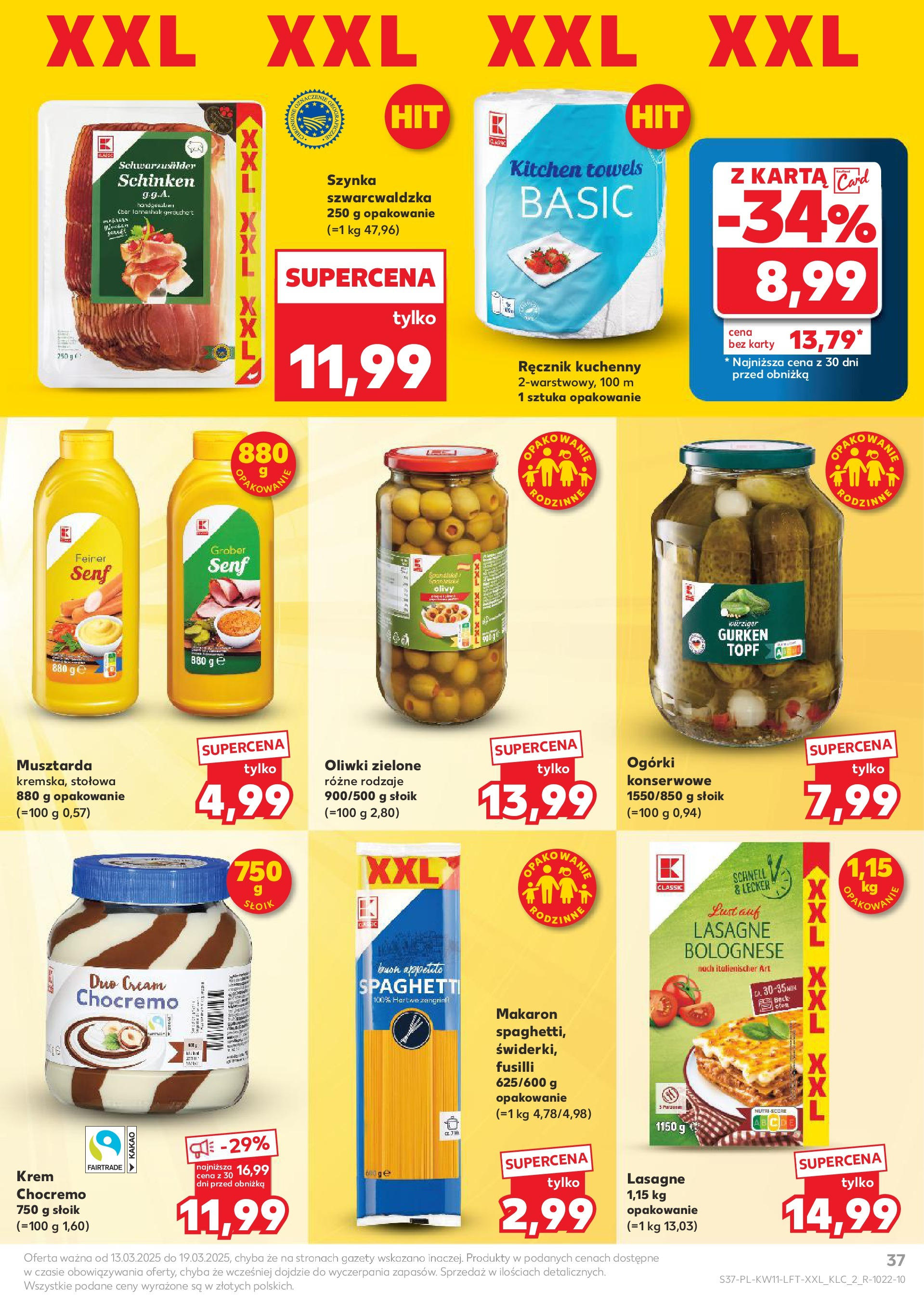 Kaufland gazetka od 13.03.2025 - od jutra PDF | Strona: 37 | Produkty: Lasagne, Musztarda, Lasagne bolognese, Makaron