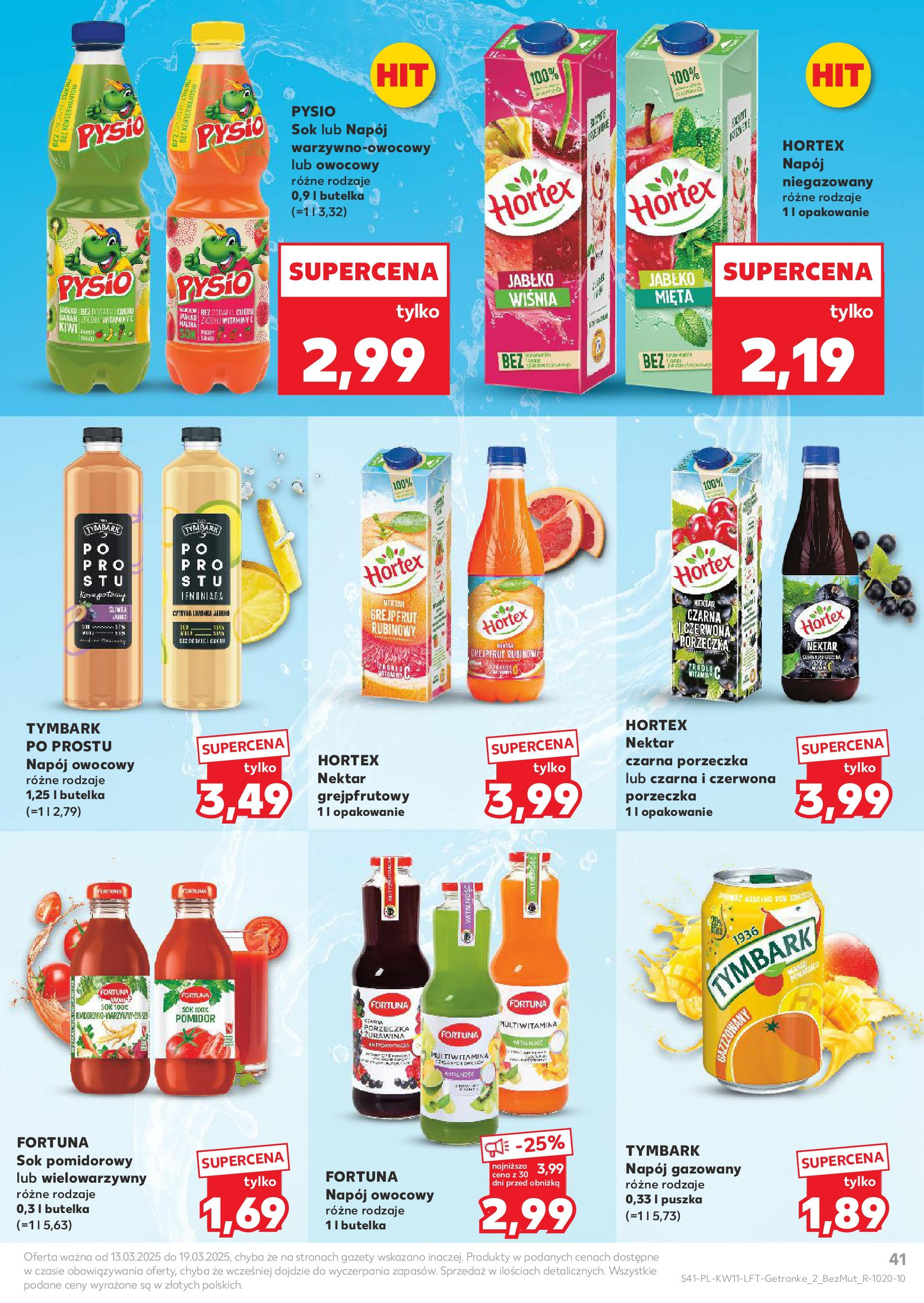 Kaufland gazetka od 13.03.2025 - od jutra PDF | Strona: 41 | Produkty: Mięta, Porzeczka, Sok, Grejpfrut