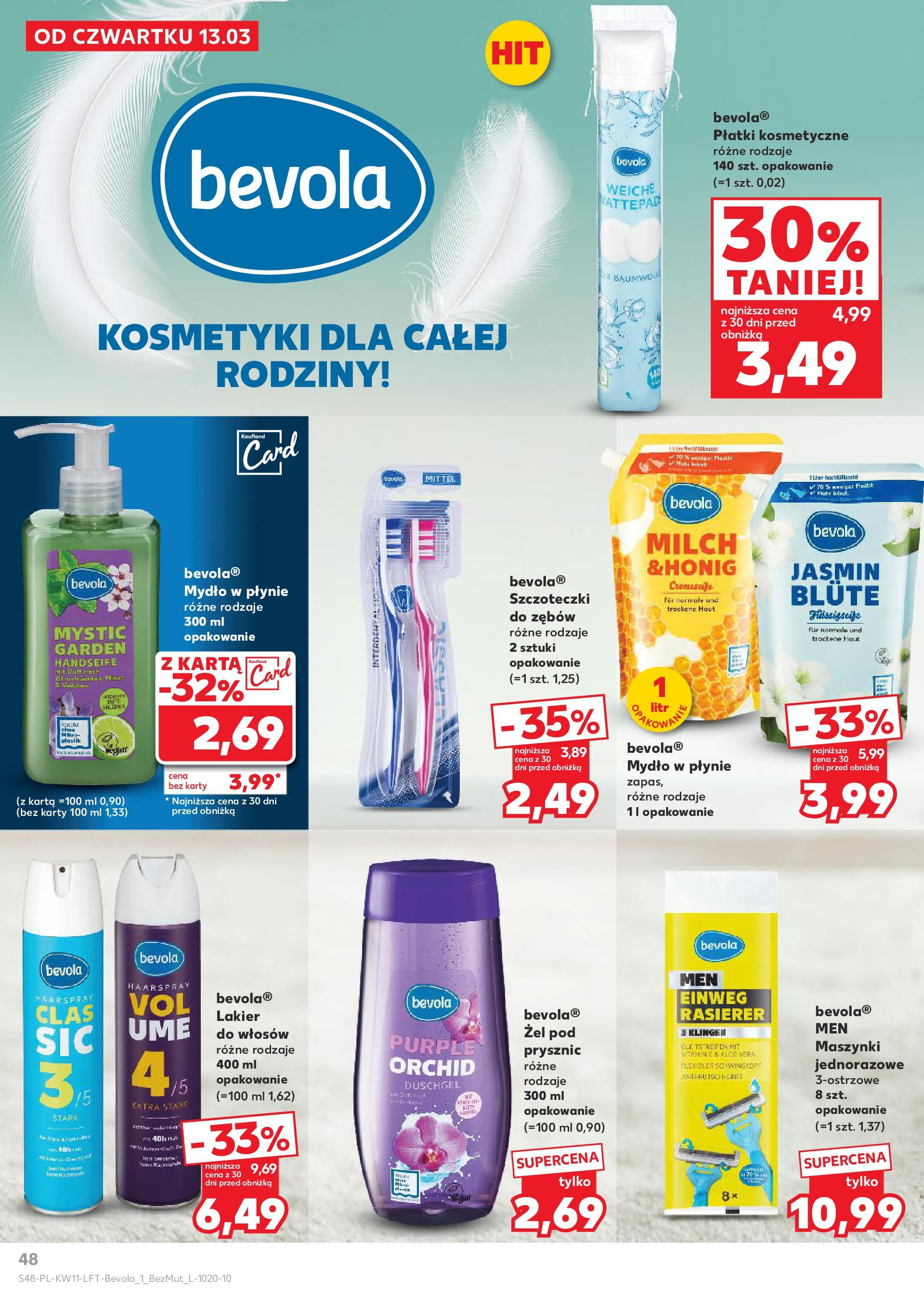 Kaufland gazetka od 13.03.2025 - od jutra PDF | Strona: 48 | Produkty: Mydło w płynie, Płatki kosmetyczne, Płatki, Mydło