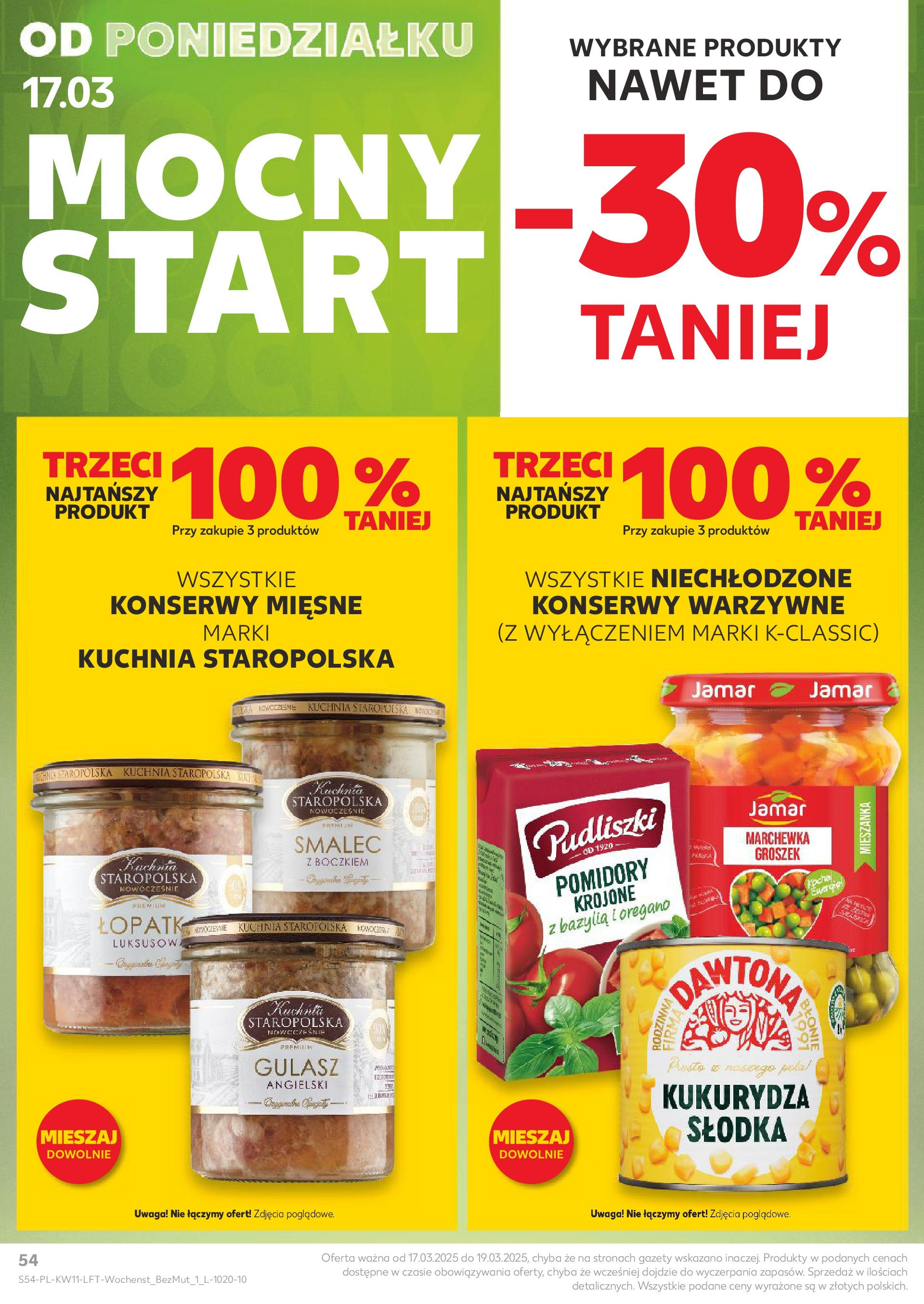 Kaufland gazetka od 13.03.2025 - od jutra PDF | Strona: 54 | Produkty: Groszek, Oregano, Kukurydza, Gulasz