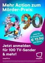 simpliTV simpliTV: Mehr Action zum Mörder-Preis - bis 14.04.2025