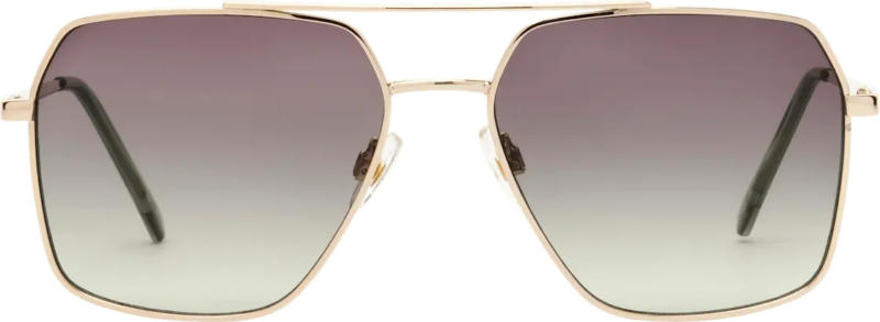 SUNDANCE Sonnenbrille Erwachsene goldenes, eckiges Metallgestell