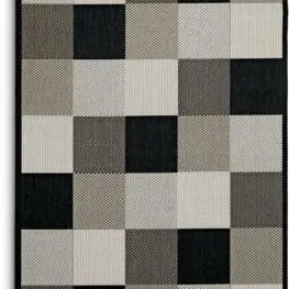 JYSK Covor RIPS 130x193 negru/bej