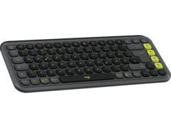 LOGITECH Pop Icon Keys, Kabellose Tastatur mit personalisierbaren Emoji-Tasten, Bluetooth, DEU (Qwertz), Grafit / Grün