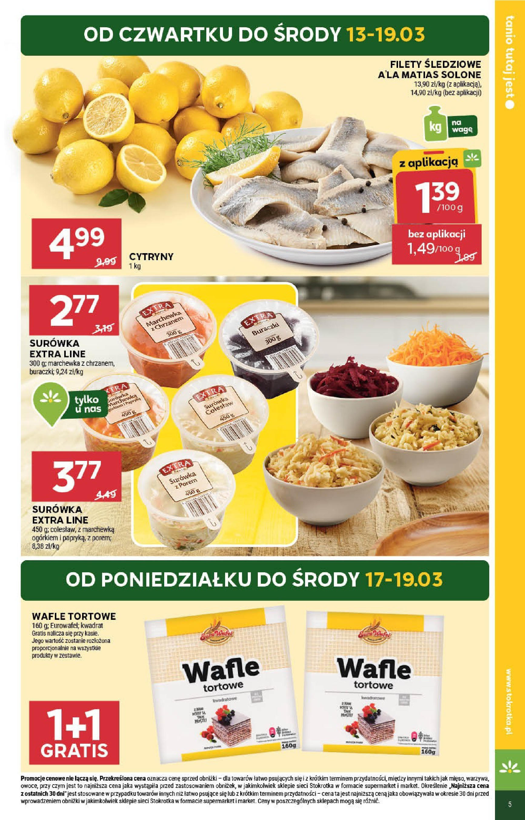 Stokrotka Gazetka 13.03.2025 - Promocje online | Strona: 5 | Produkty: Wafle, Wafle tortowe, Cytryny, Marchewka