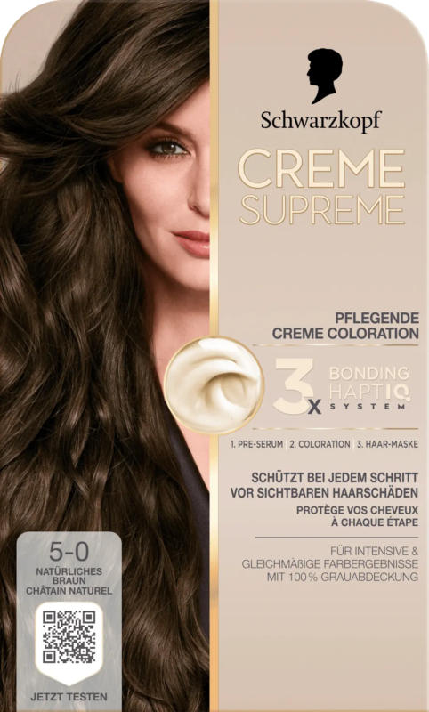 Schwarzkopf CREME SUPREME Haarfarbe 5-0 Natürliches Braun