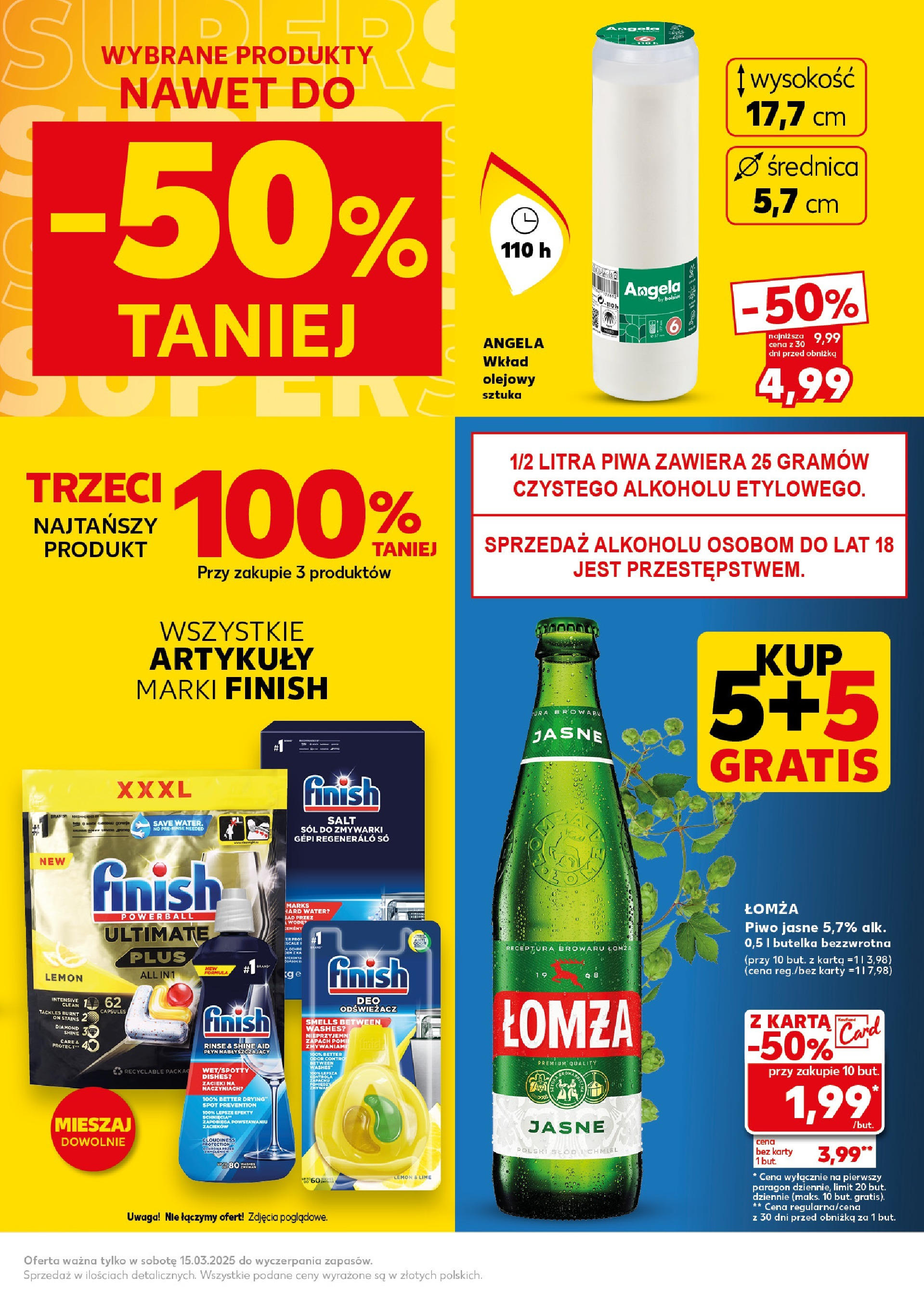 Kaufland gazetka - Super Sobota od 14.03.2025 - od jutra PDF | Strona: 3 | Produkty: Zapach, Piwo, Finish, Sól