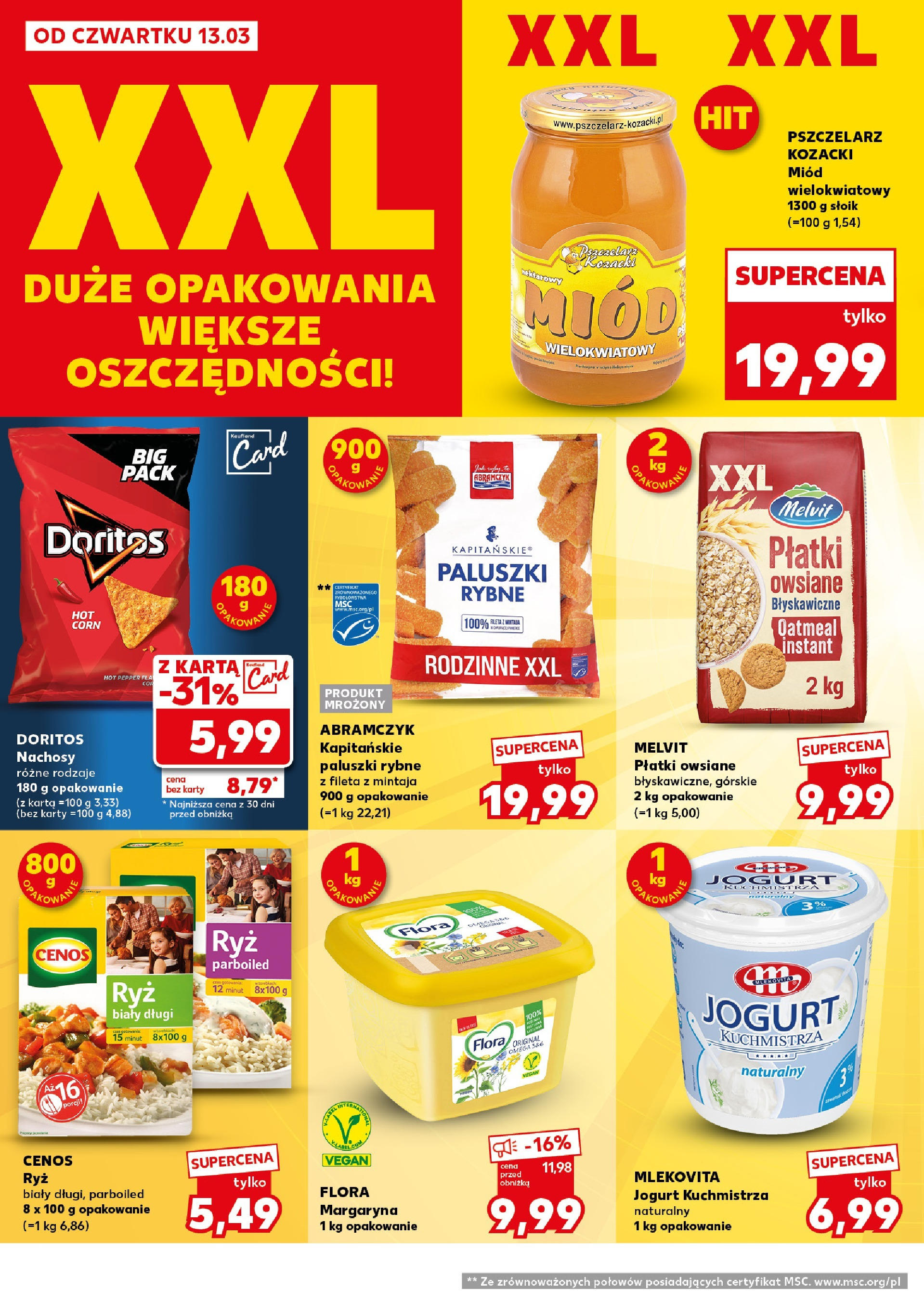 Kaufland gazetka - Super Sobota od 14.03.2025 - od jutra PDF | Strona: 6 | Produkty: Karta, Miód, Płatki owsiane, Paluszki rybne